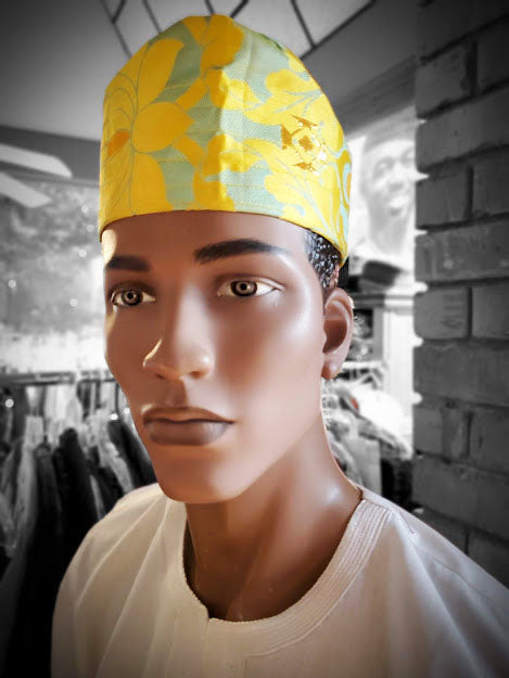 Gbolahan African Damask Hat-Kufi-DPH4042、mySite、solidvoid