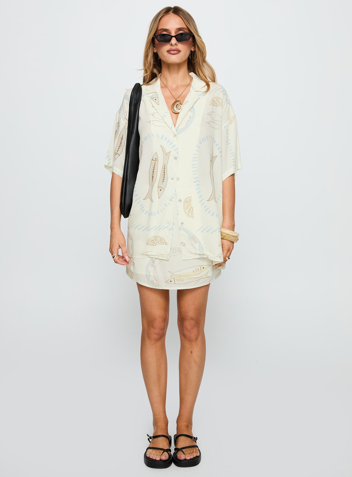 Caraliia Mini Skirt Cream、mySite、solidvoid