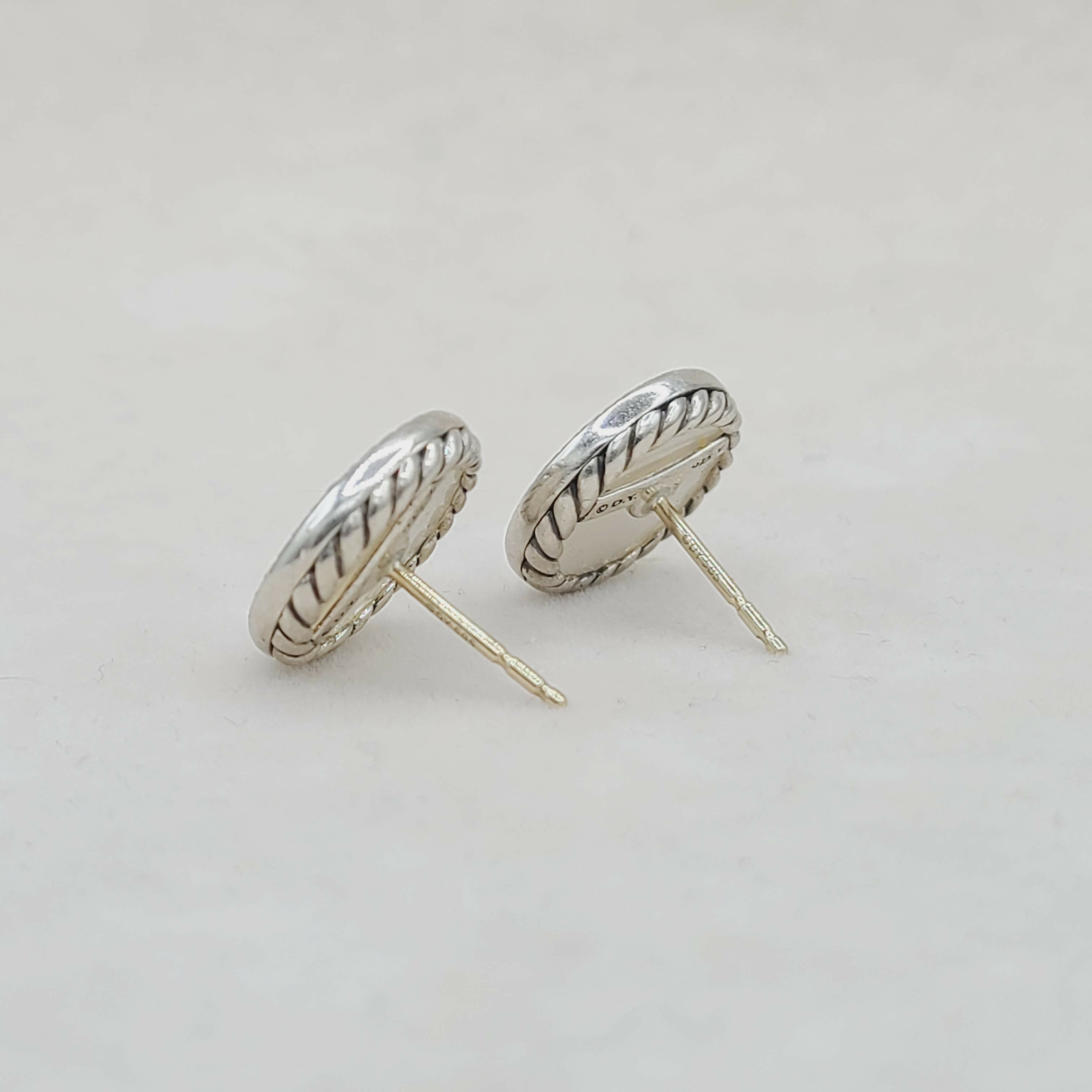 David Yurman Elements Earrings Mother of Pearl & Diamonds、mySite、hinf8tx79