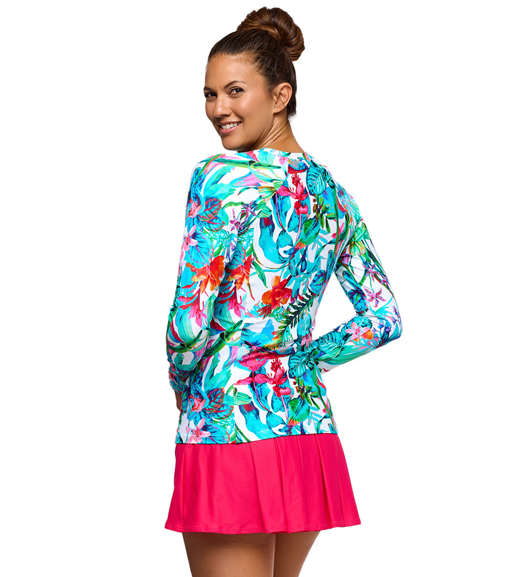 Next by Athena Women's Detox Botanik Long Sleeve Rash Guard、mySite、noshort