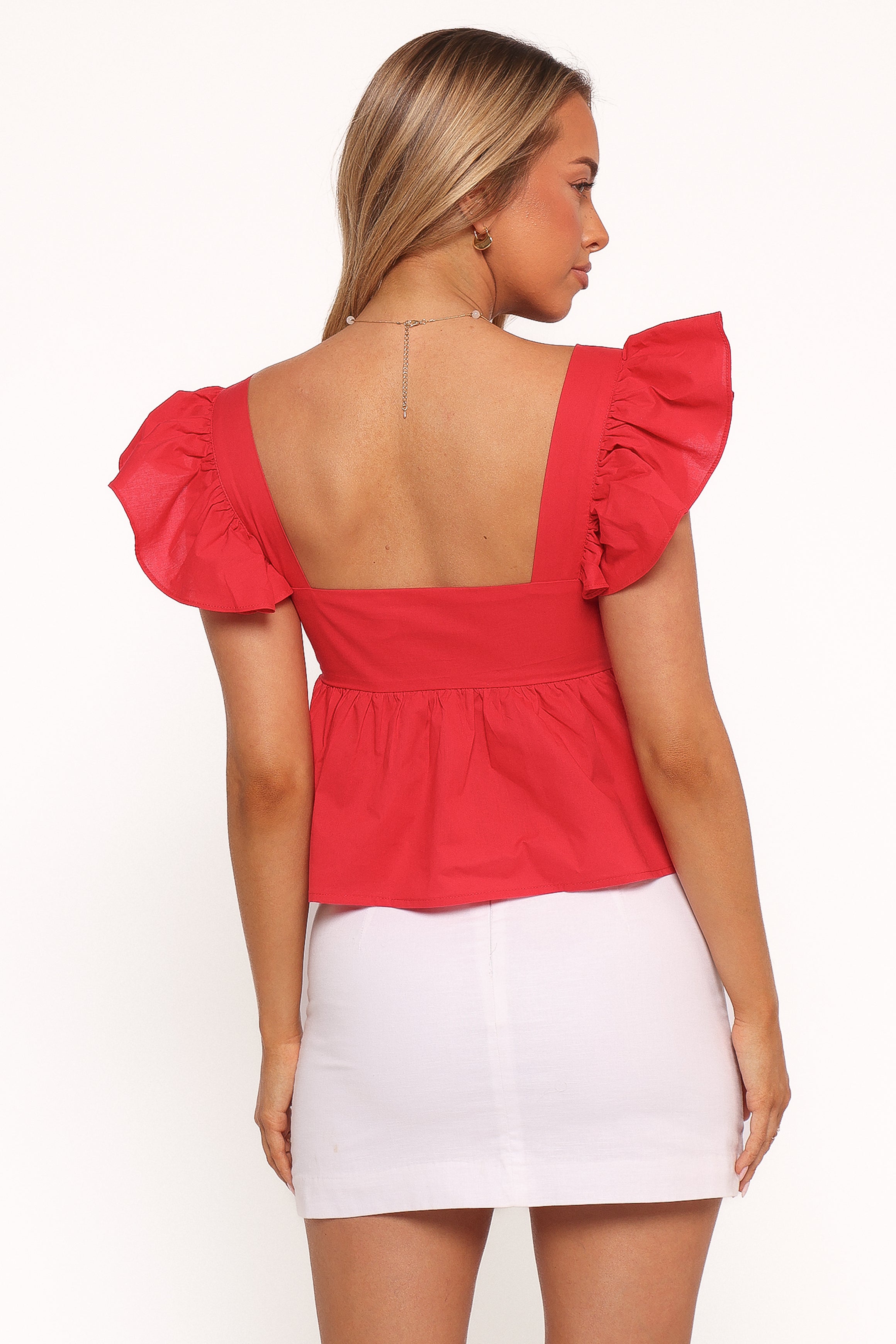  Lyric Ruffle Top - Red、mySite、sugarbowlscore