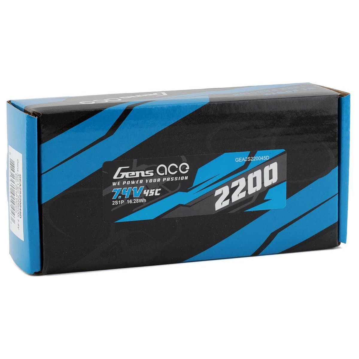  GEA2S220045D, Gens Ace 2s LiPo Battery 45C (7.4V/2200mAh) w/T-Style Connector、mySite、merchandisen