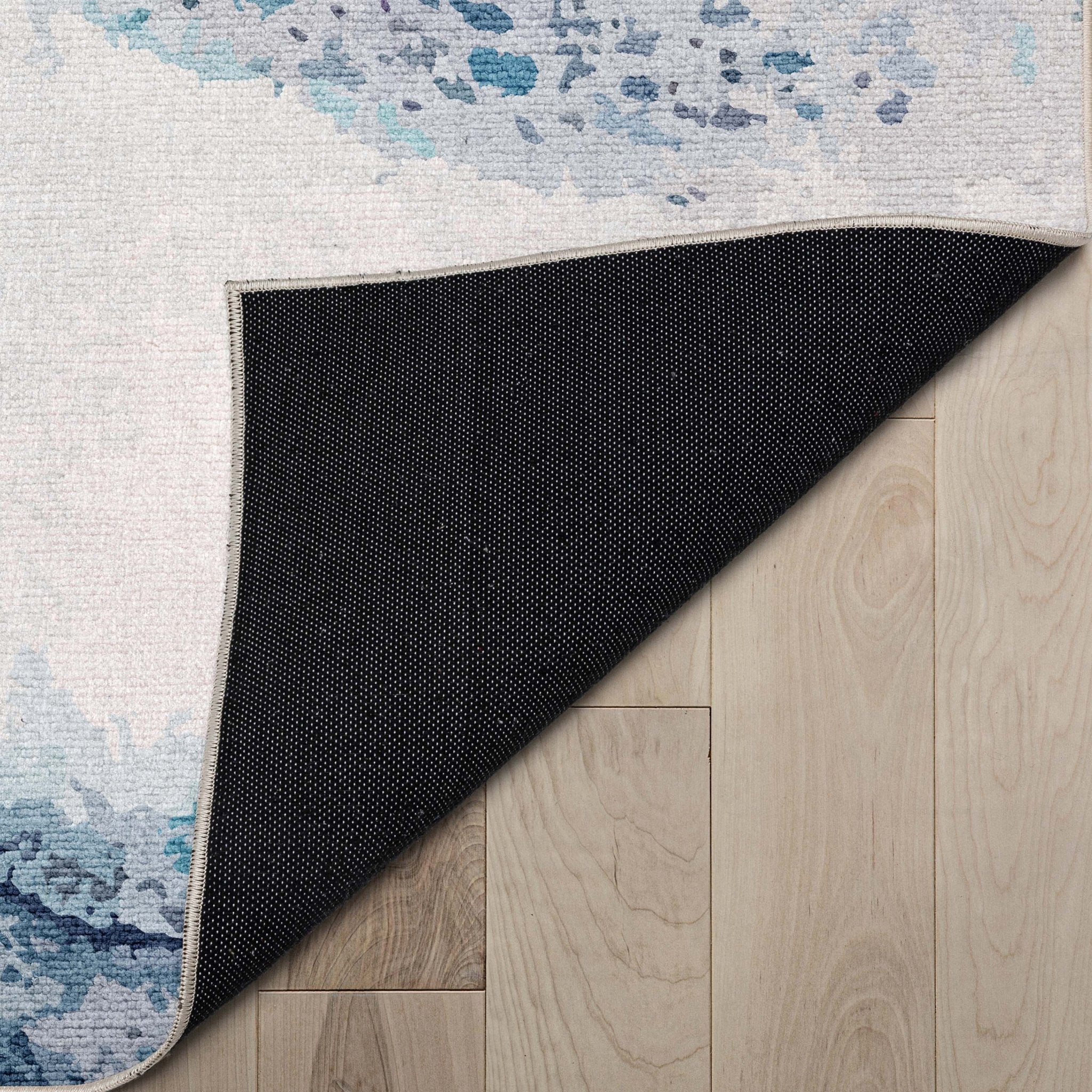 Tokyo Abstract Marble Blue Flatweave Rug、mySite、gigharbornorthrealestate