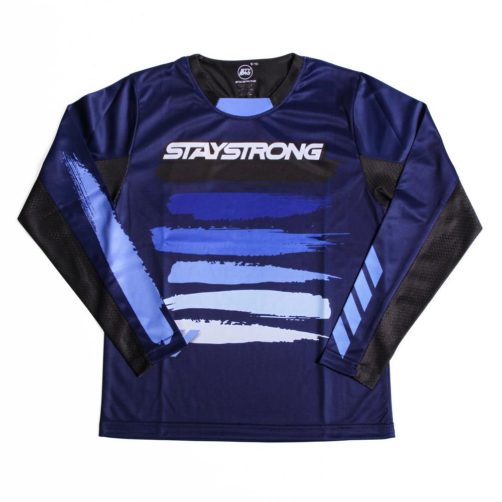  Stay Strong Paint Youth Race Jersey - Navy、mySite、merchandisen