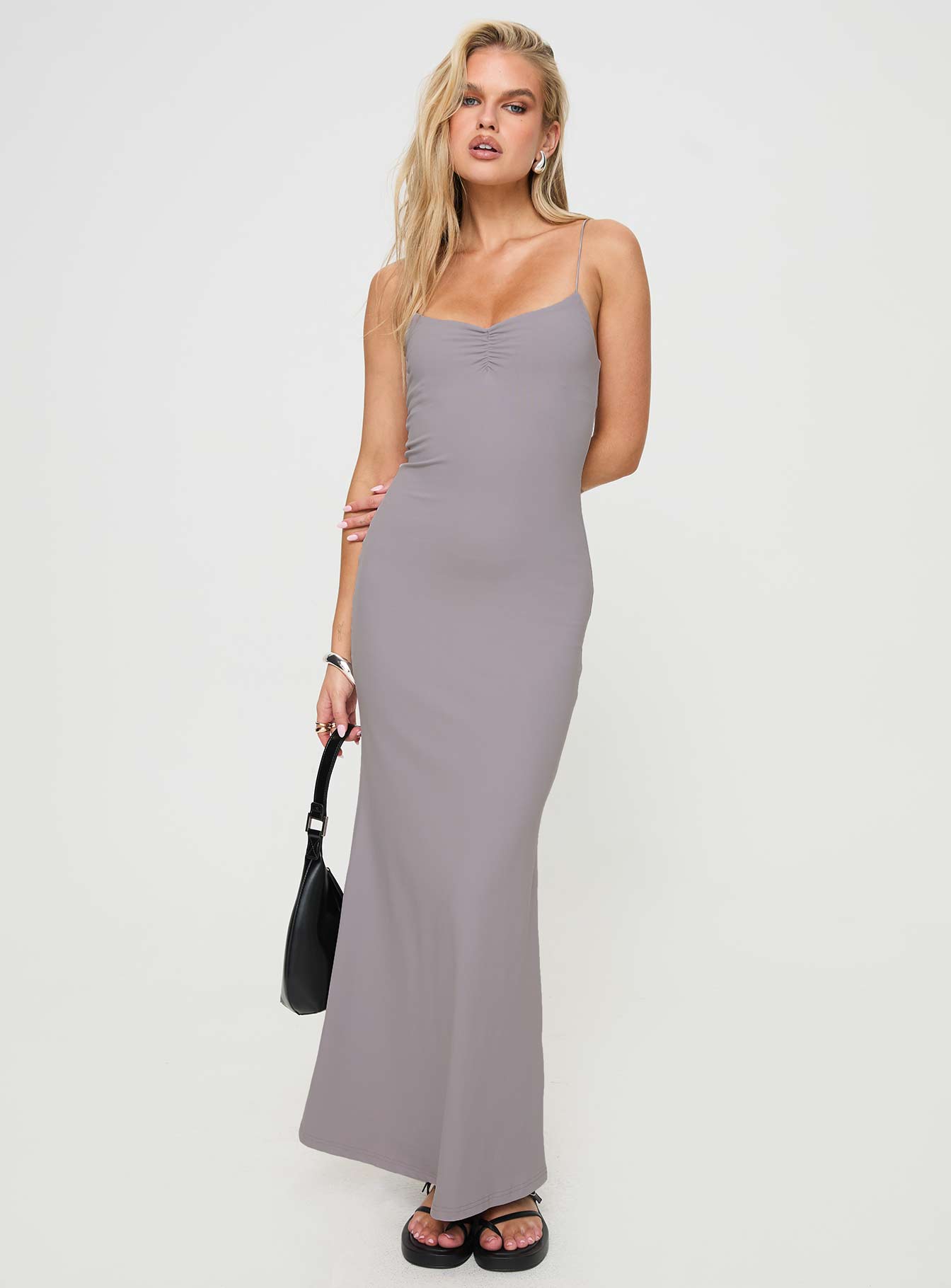 Arabellia Maxi Dress Grey、mySite、solidvoid