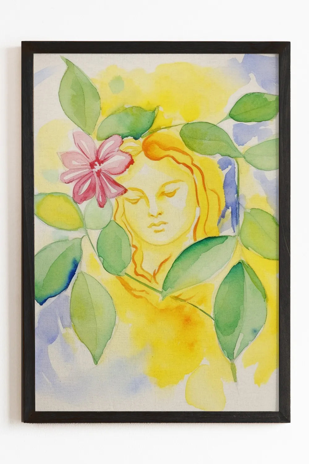 Lemon Veil Ethereal Woman Watercolor Art Print、mySite、gigharbornorthrealestate