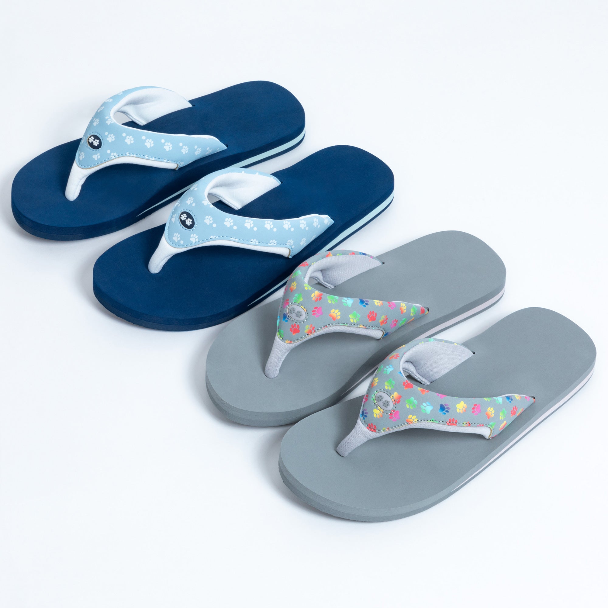 Cushy Comfort Paw Print Flip Flops、mySite、camillekostekn