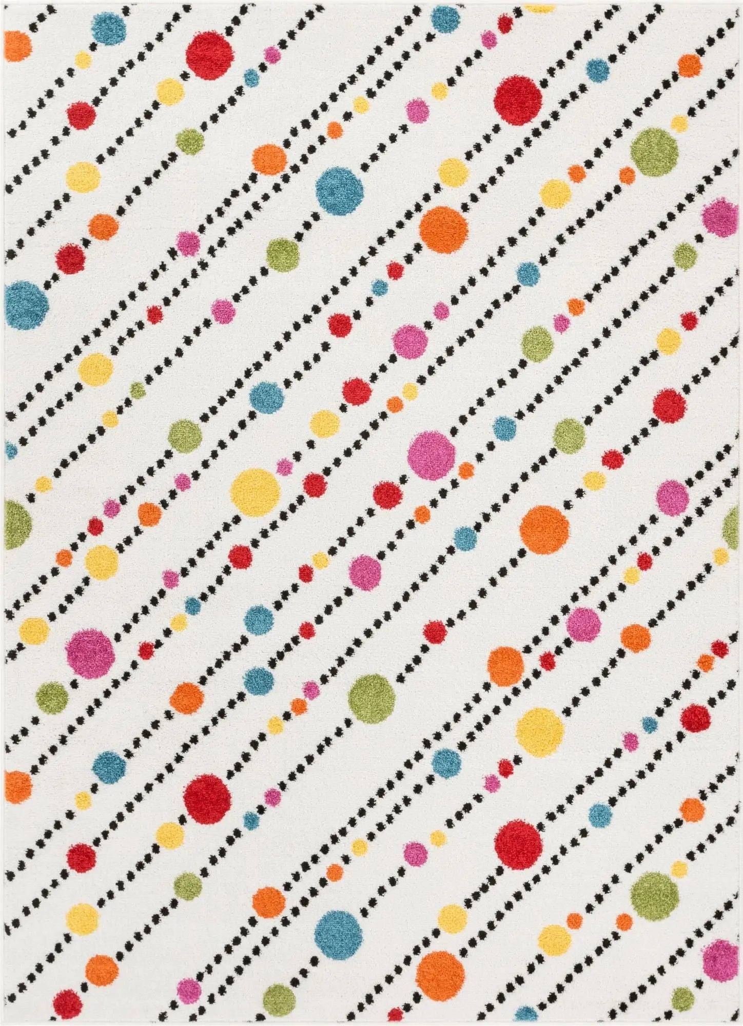 Starbright Dandy Dots And Stripes White Rug、mySite、gigharbornorthrealestate