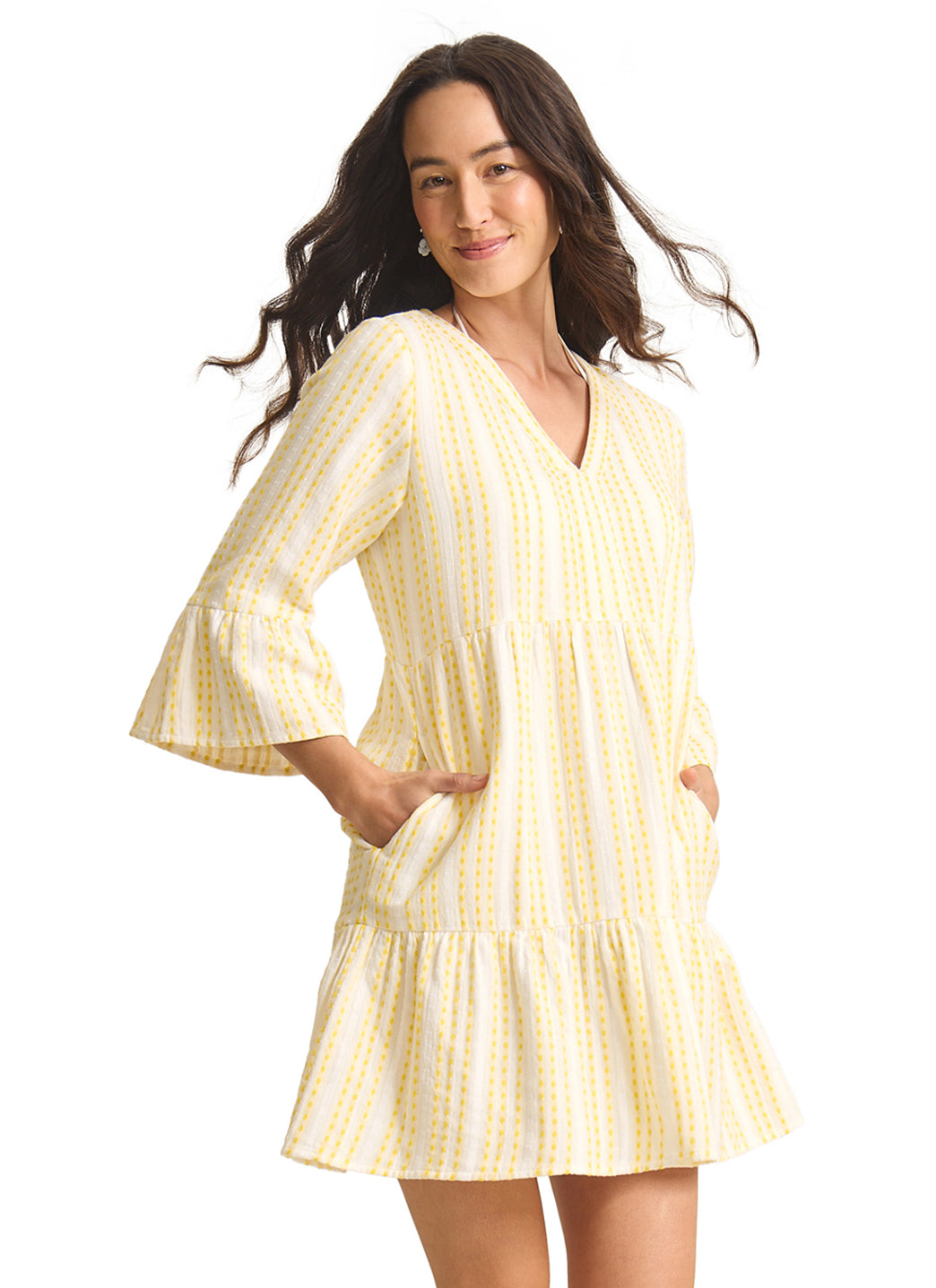 Tommy Bahama Women's Cotton Dobby Tiered Dress、mySite、noshort