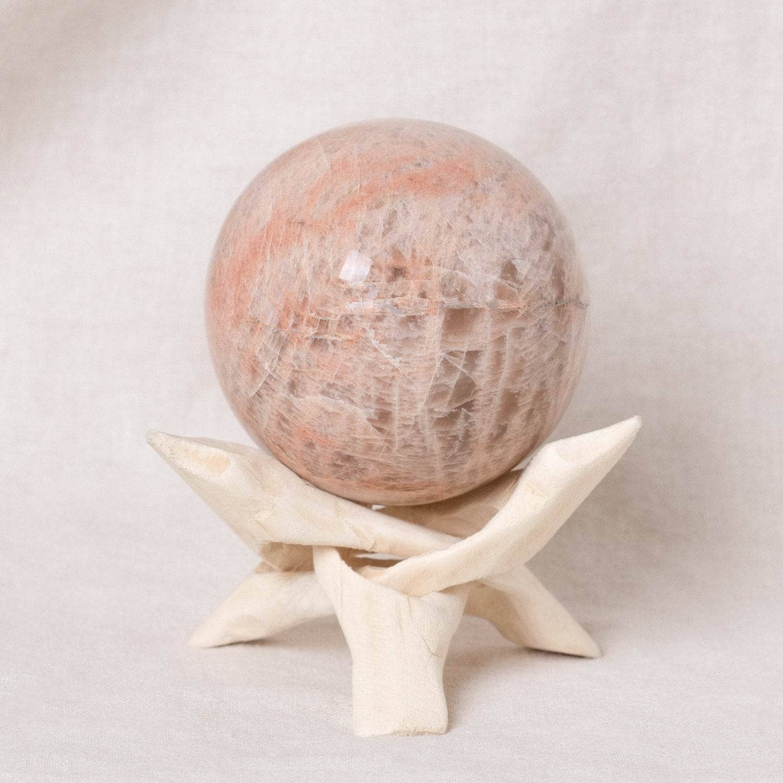 Peach Moonstone Spheres - AAA Premium Quality、mySite、hinf8tx79