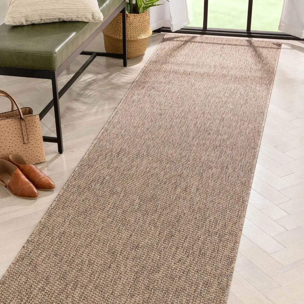Leif Nordic Geometric Indoor Outdoor Taupe Flatweave 5'3 x 7'3 Rug、mySite、gigharbornorthrealestate