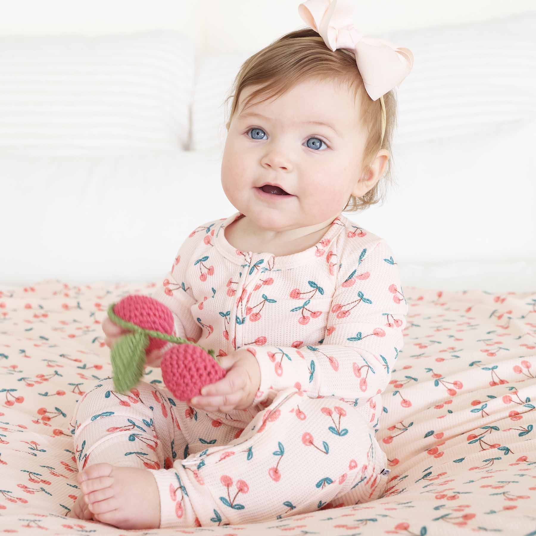  Cherry On Top Bamboo Waffle Convertible Zip Romper、mySite、layawaytickets