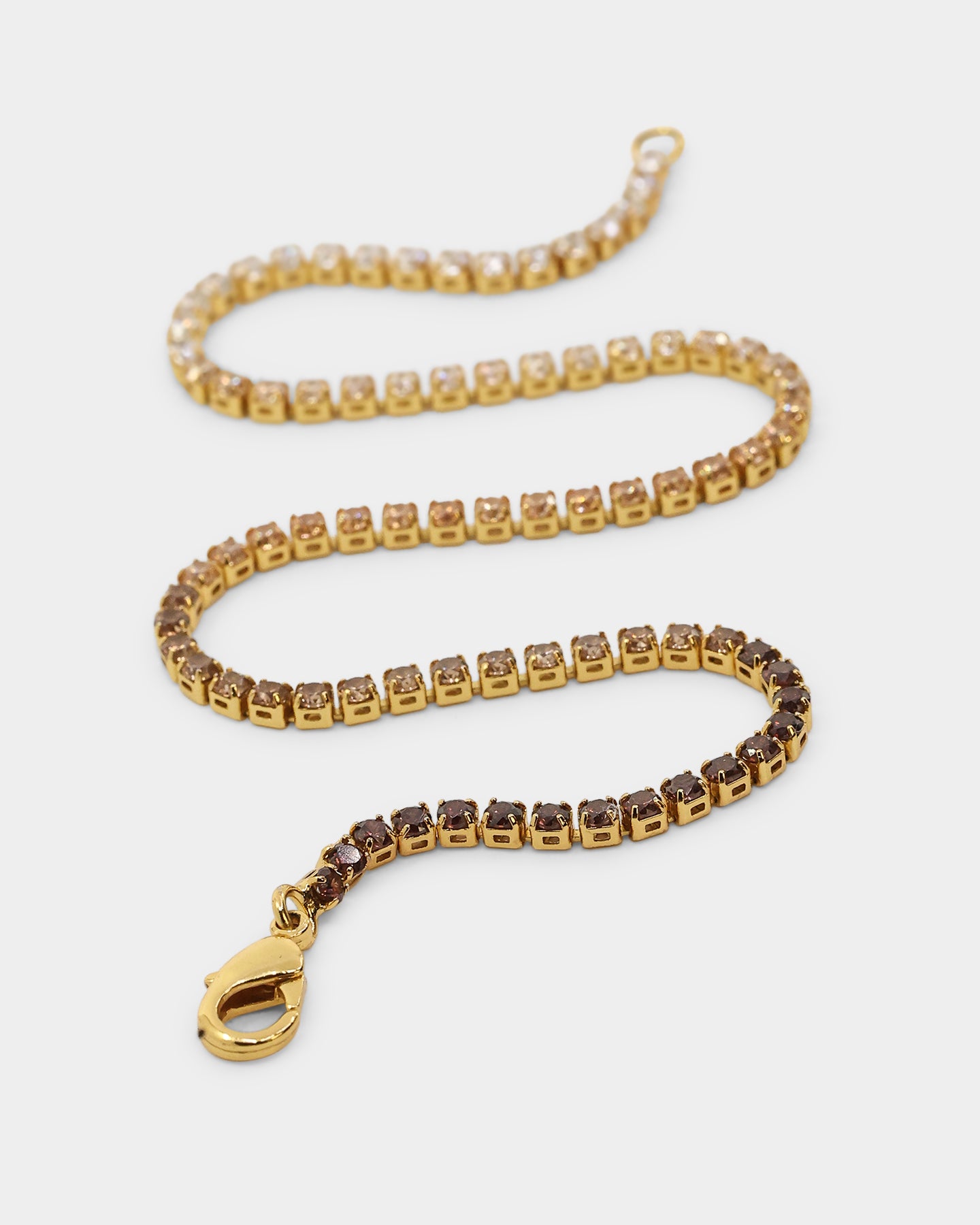 Saint Morta Micro Coloured Tennis Bracelet Gold/Brown、mySite、zt4zffjzw