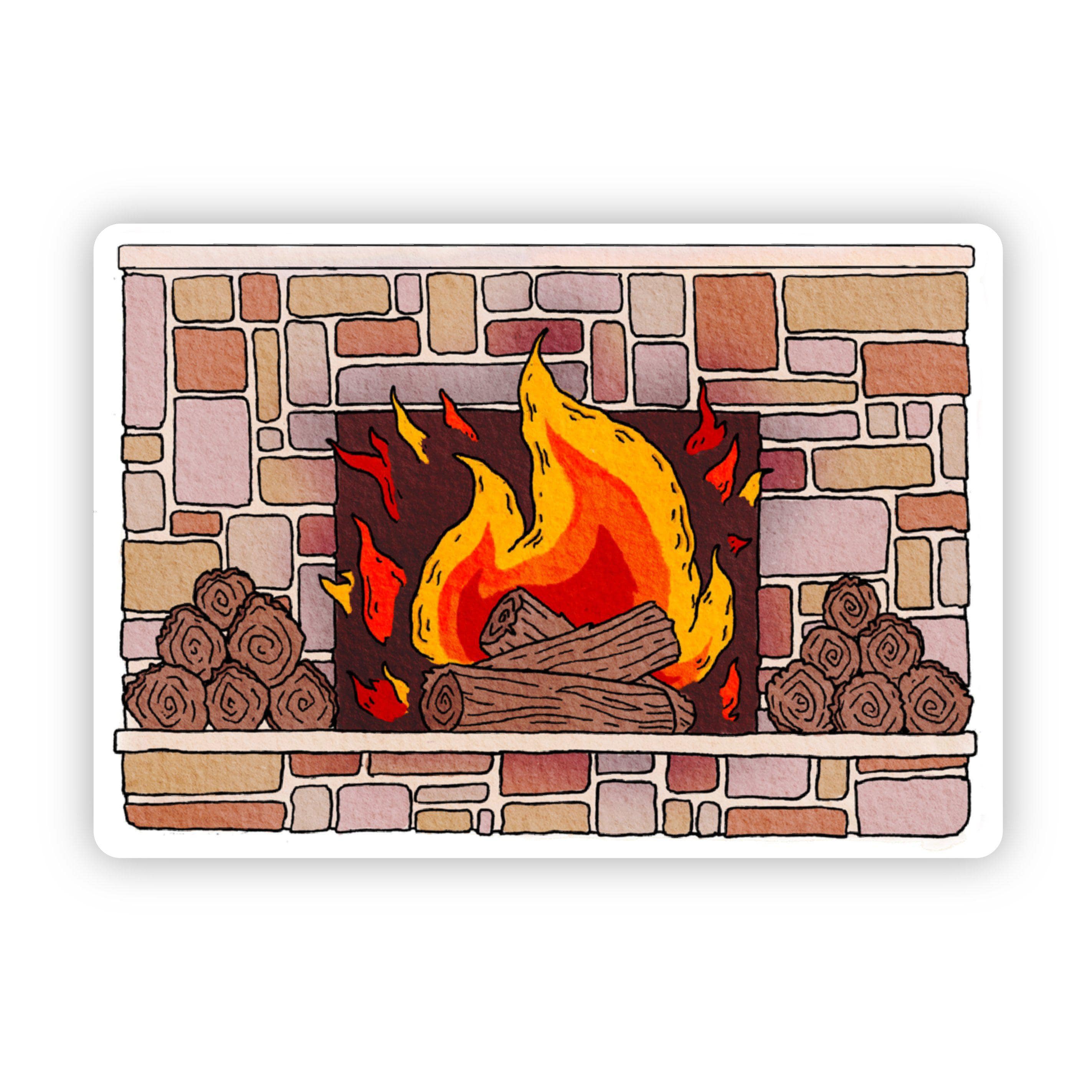  Fireplace Cozy Vibes Sticker、mySite、elrpsem3k