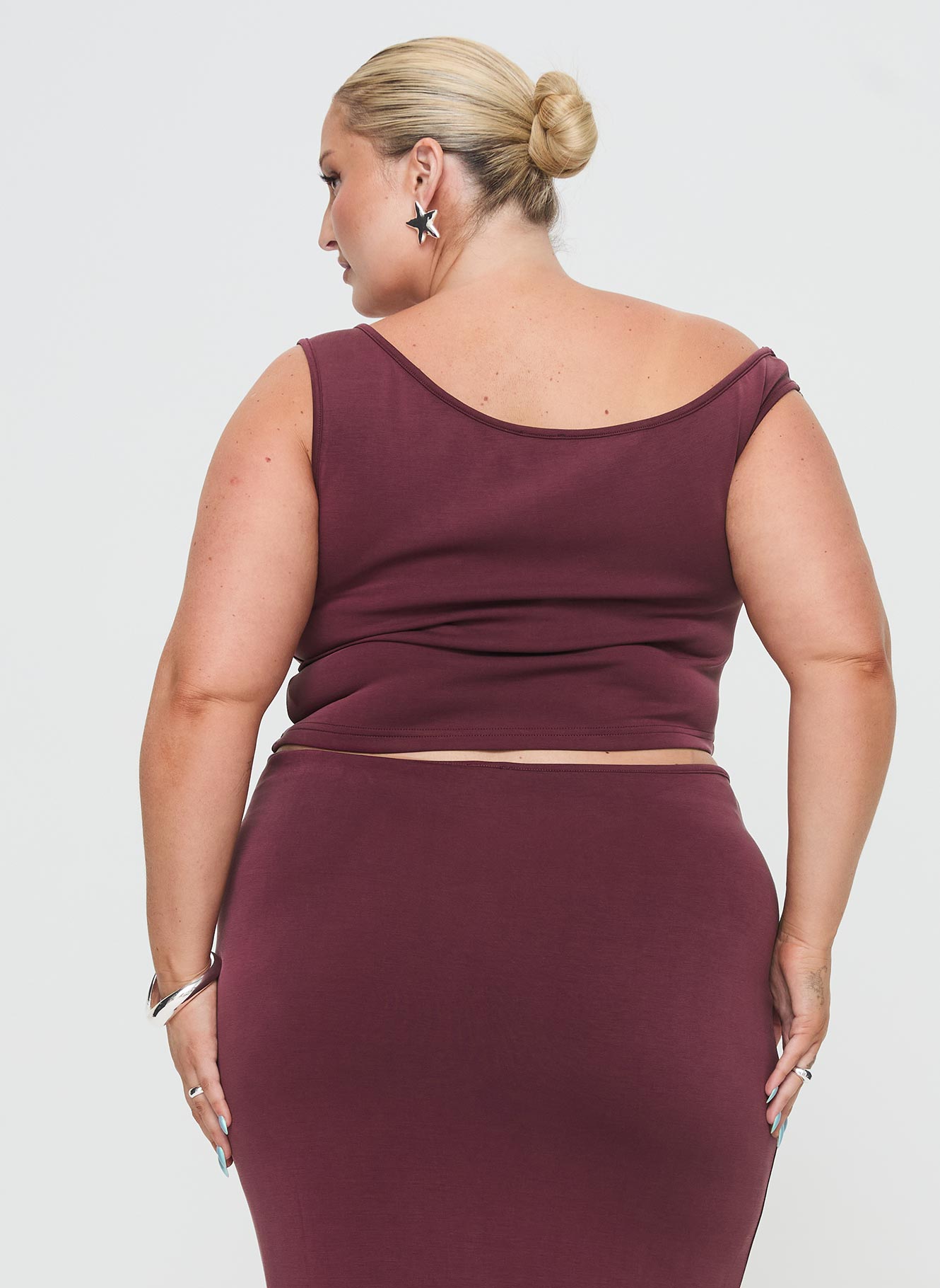 Rios One Shoulder Top Mauve Curve、mySite、solidvoid