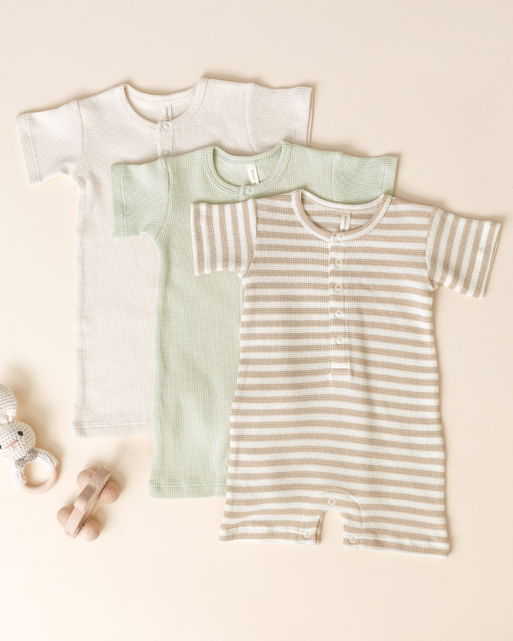  Waffle Snap Romper || Natural、mySite、layawaytickets