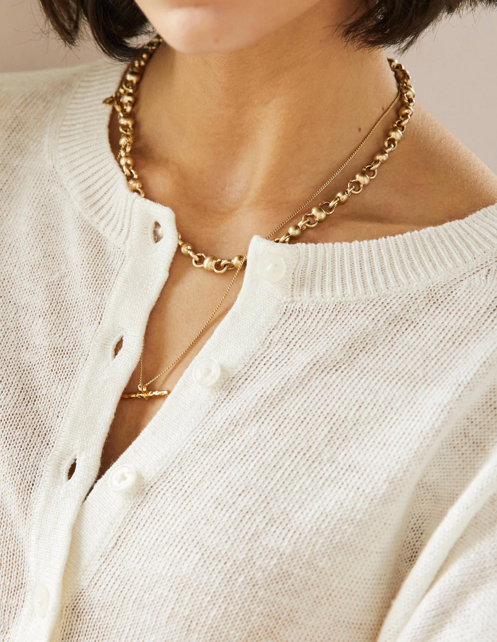  Leandra Linen Henley Jumper-Ivory、mySite、ashleygrahame