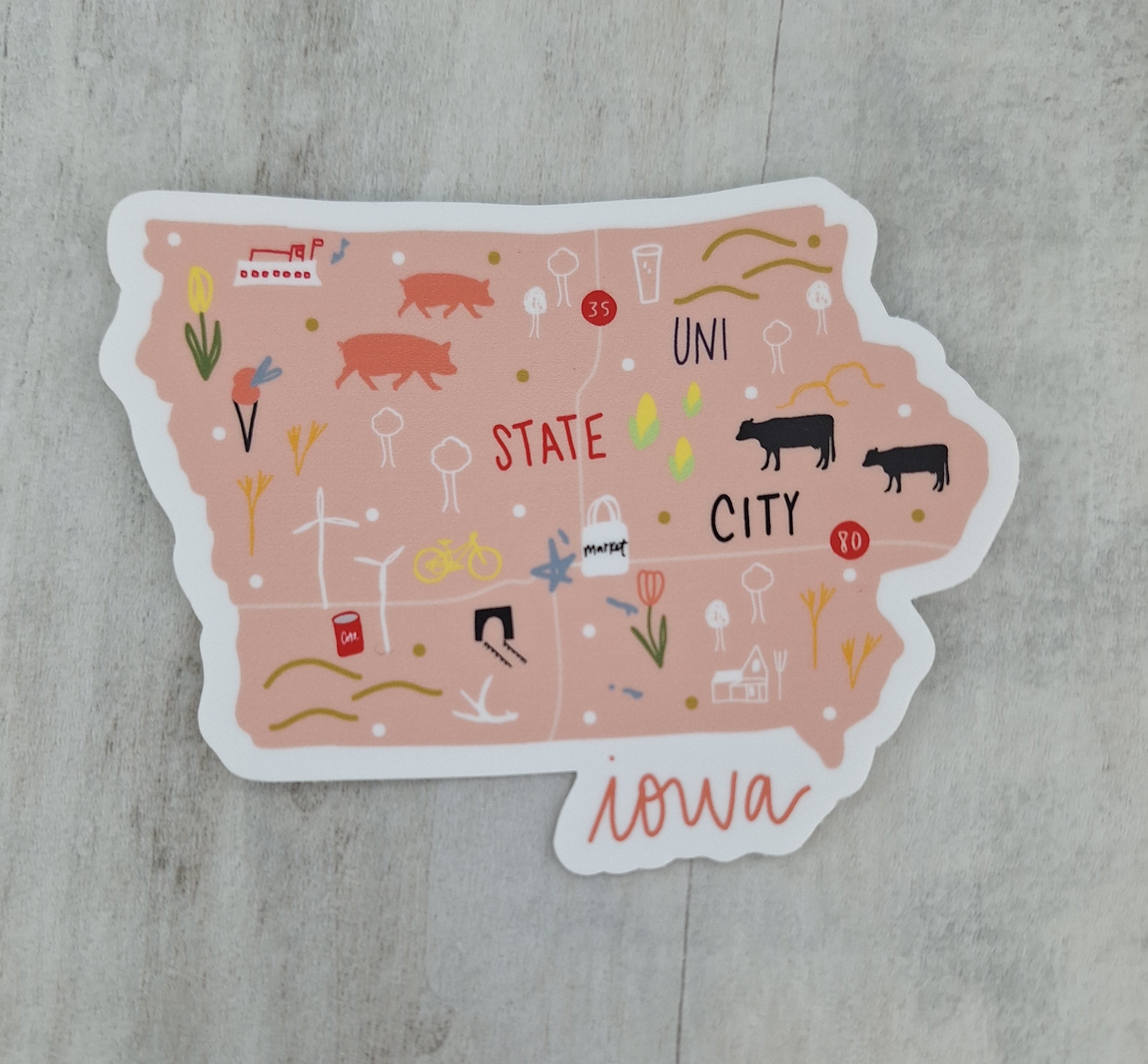 Iowa Sticker (Pink)、mySite、garagedoors4me