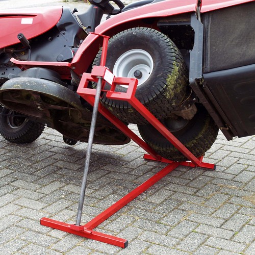 Easy Lawn Mower Lift for Riding Tractors , 800 Lbs Capacity Lawn Tractor Lifter, Ride-on Mower, Cleaning Aid, Universal, Lawn Tractor Lift, Lawn Tractor + 45° Tilt Adjustable, red、、eastwooduniform