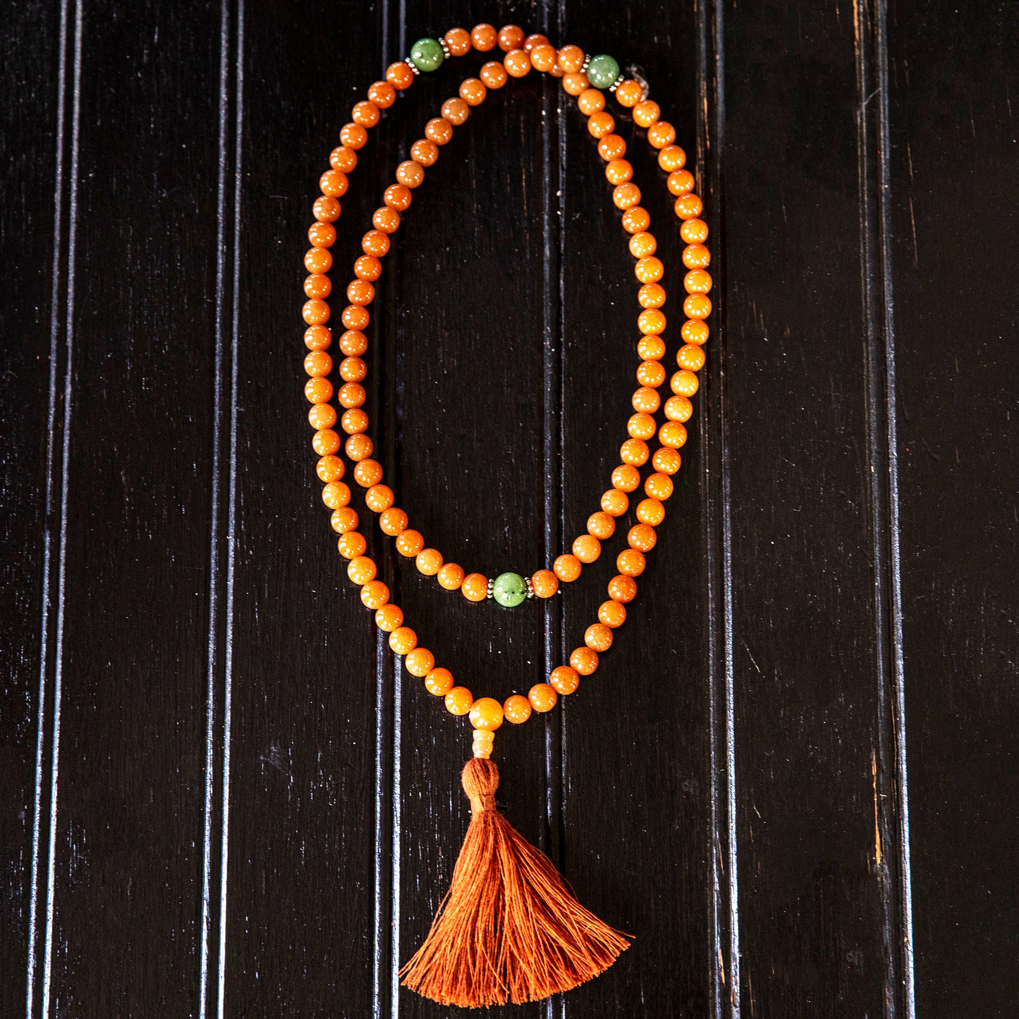 Red Aventurine with Burmese Jade Mala、mySite、topwebapps