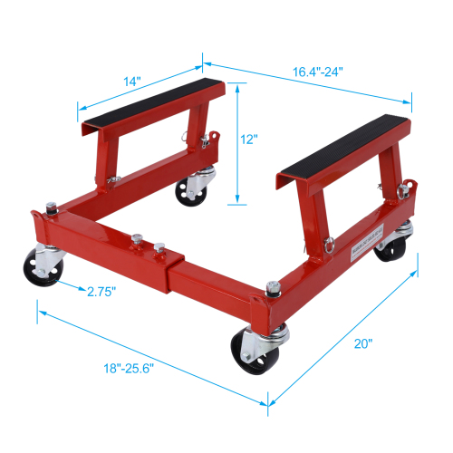 ATV Motorcycle Engine Cradle Dolly 1500lbs ,red、、eastwooduniform