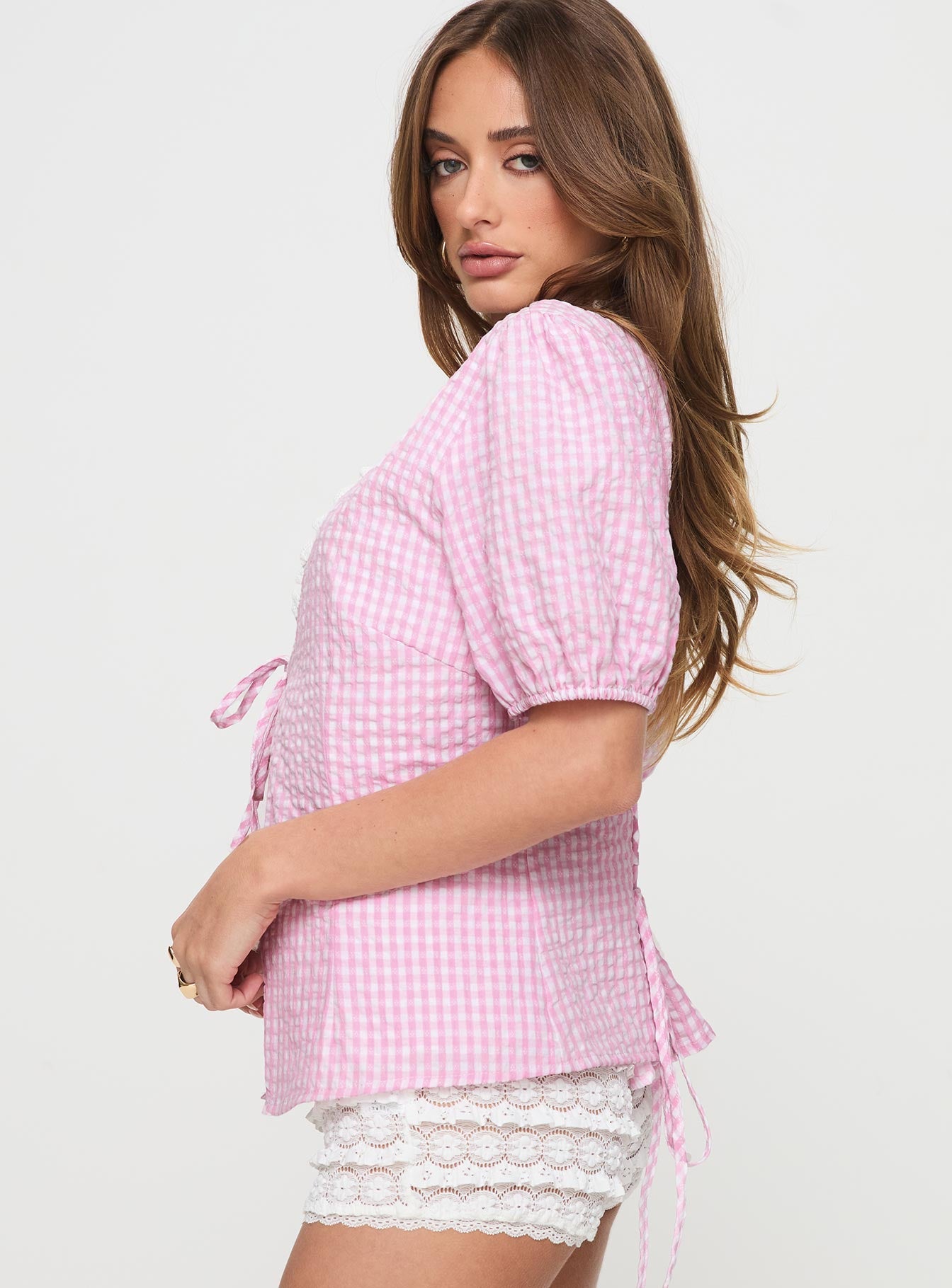 Sez Top Pink Gingham、mySite、solidvoid