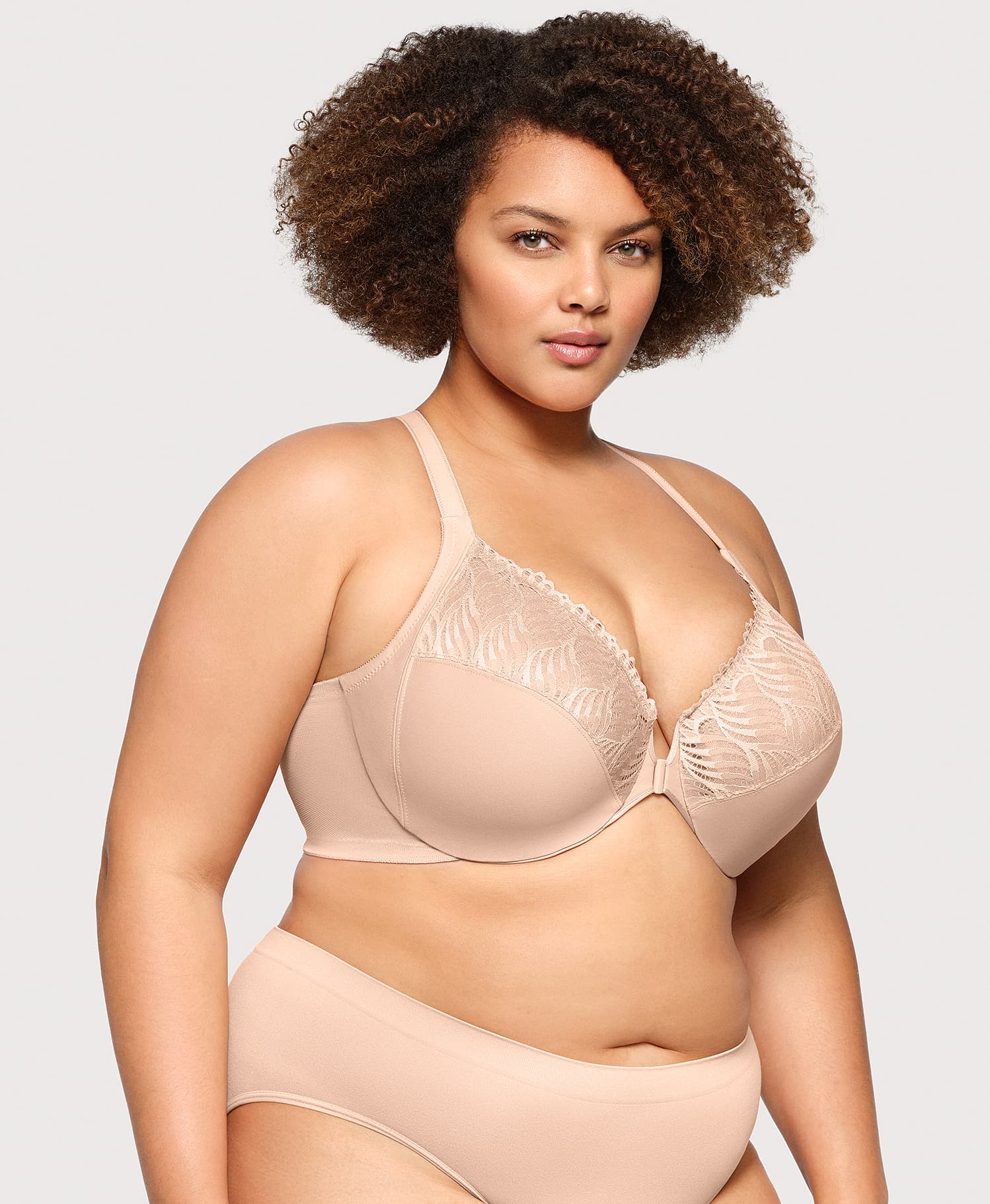  Front-Closure T-Back WonderWire Bra Cafe、mySite、justintrudeaud