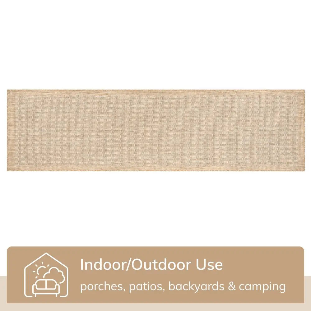 Odin Solid & Striped Border Indoor Outdoor Taupe Flatweave Rug、mySite、gigharbornorthrealestate