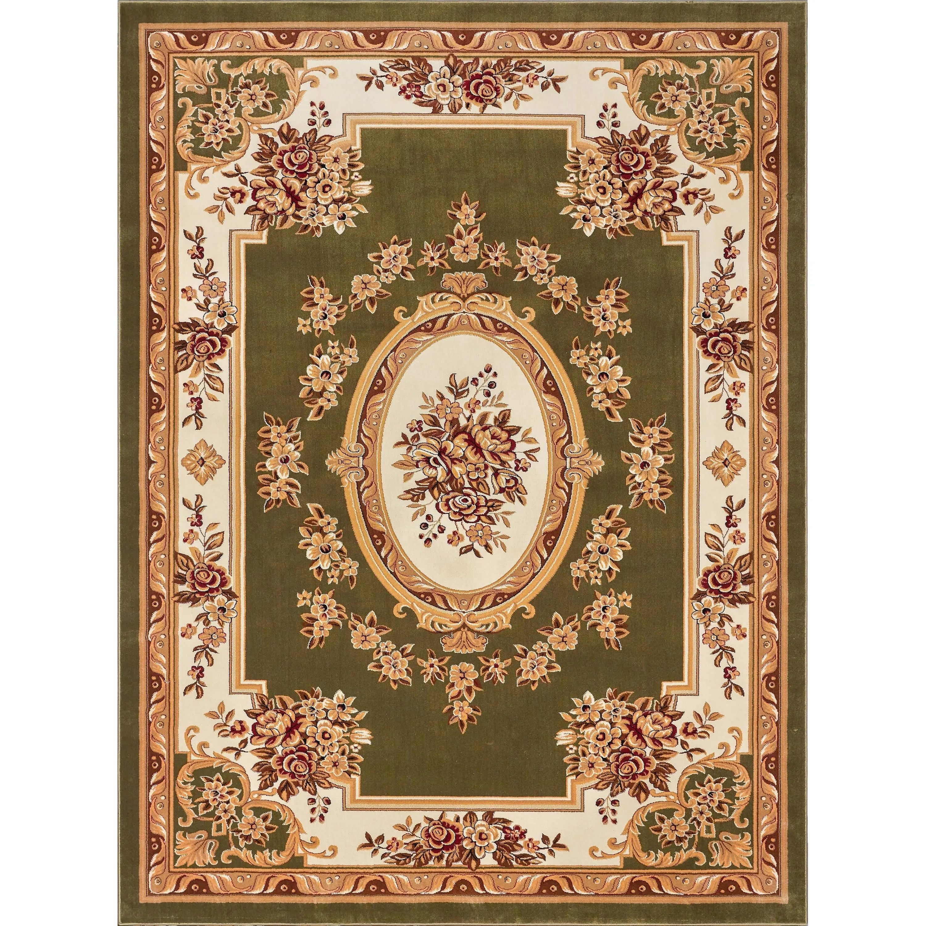 Le Petit Palais Green Traditional Rug、mySite、gigharbornorthrealestate