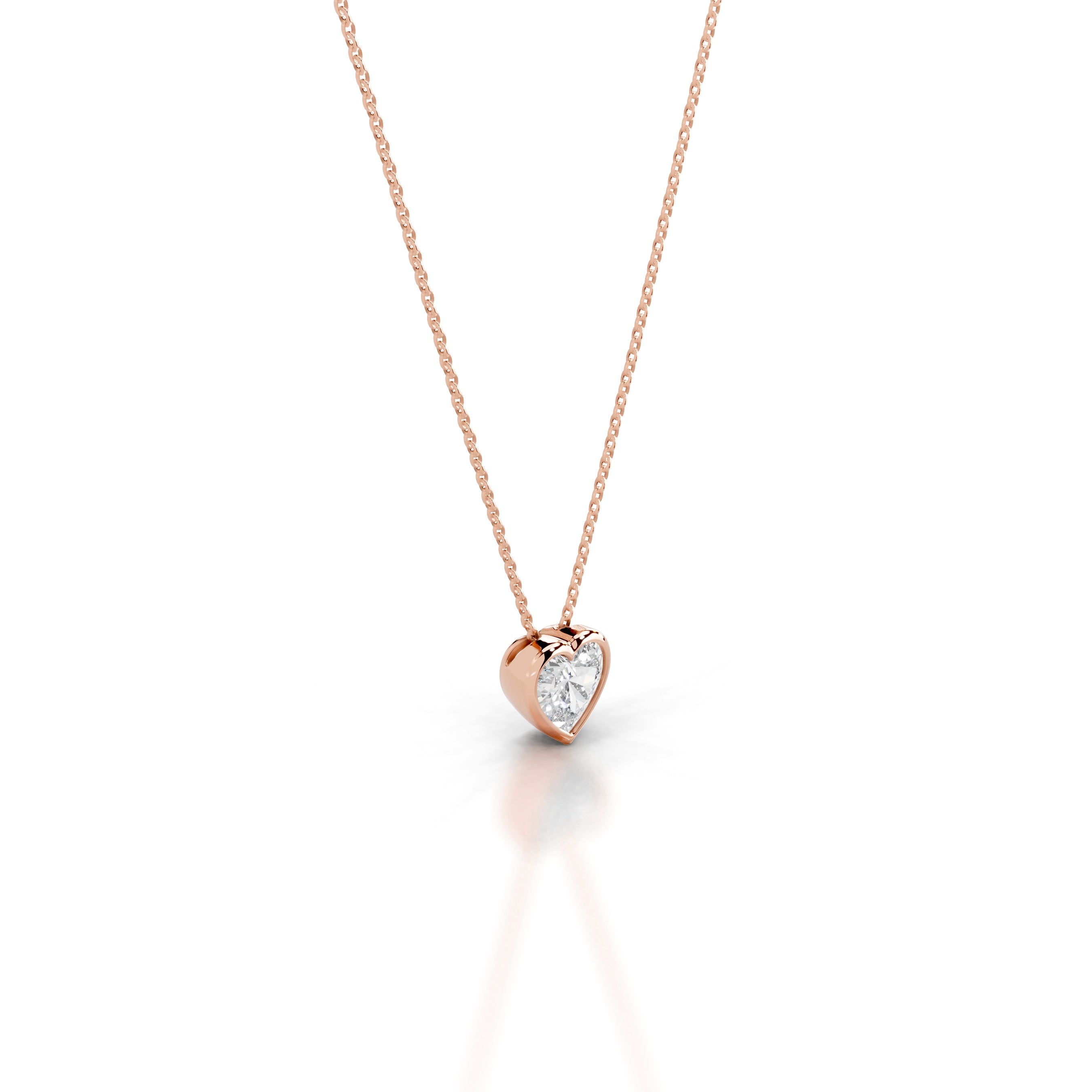 Gianna Lab Grown Diamond Pendant - 14K Rose Gold、mySite、hinf8tx79