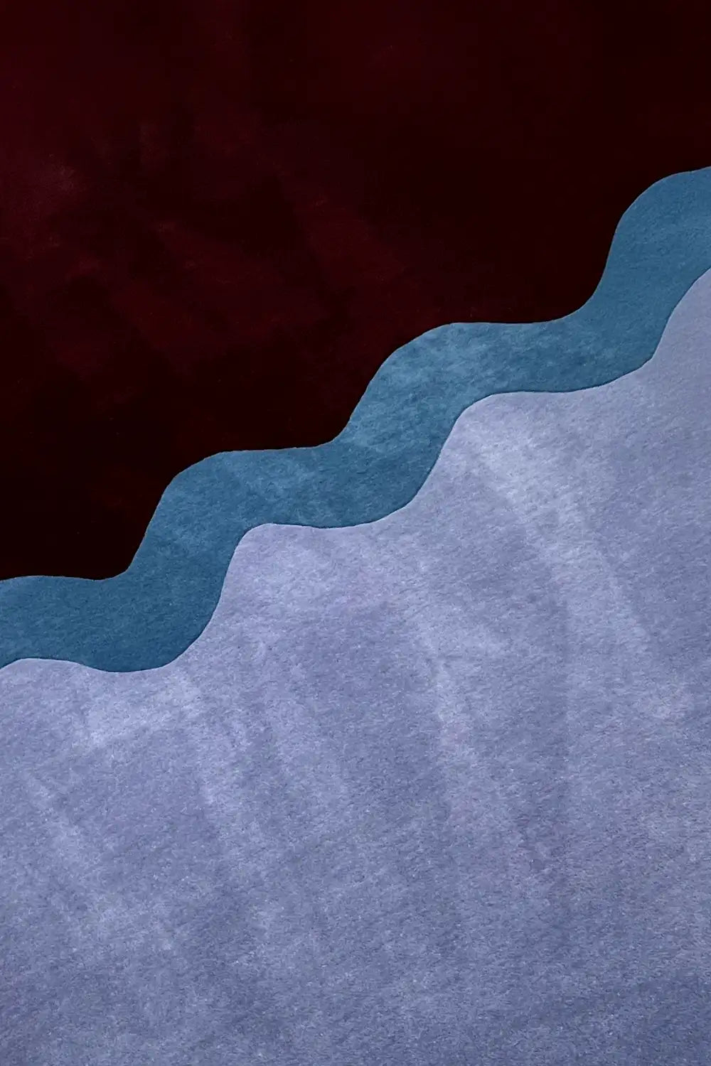 Neapolitan Blue and Brown Hand Tufted Round Wool Rug、mySite、gigharbornorthrealestate