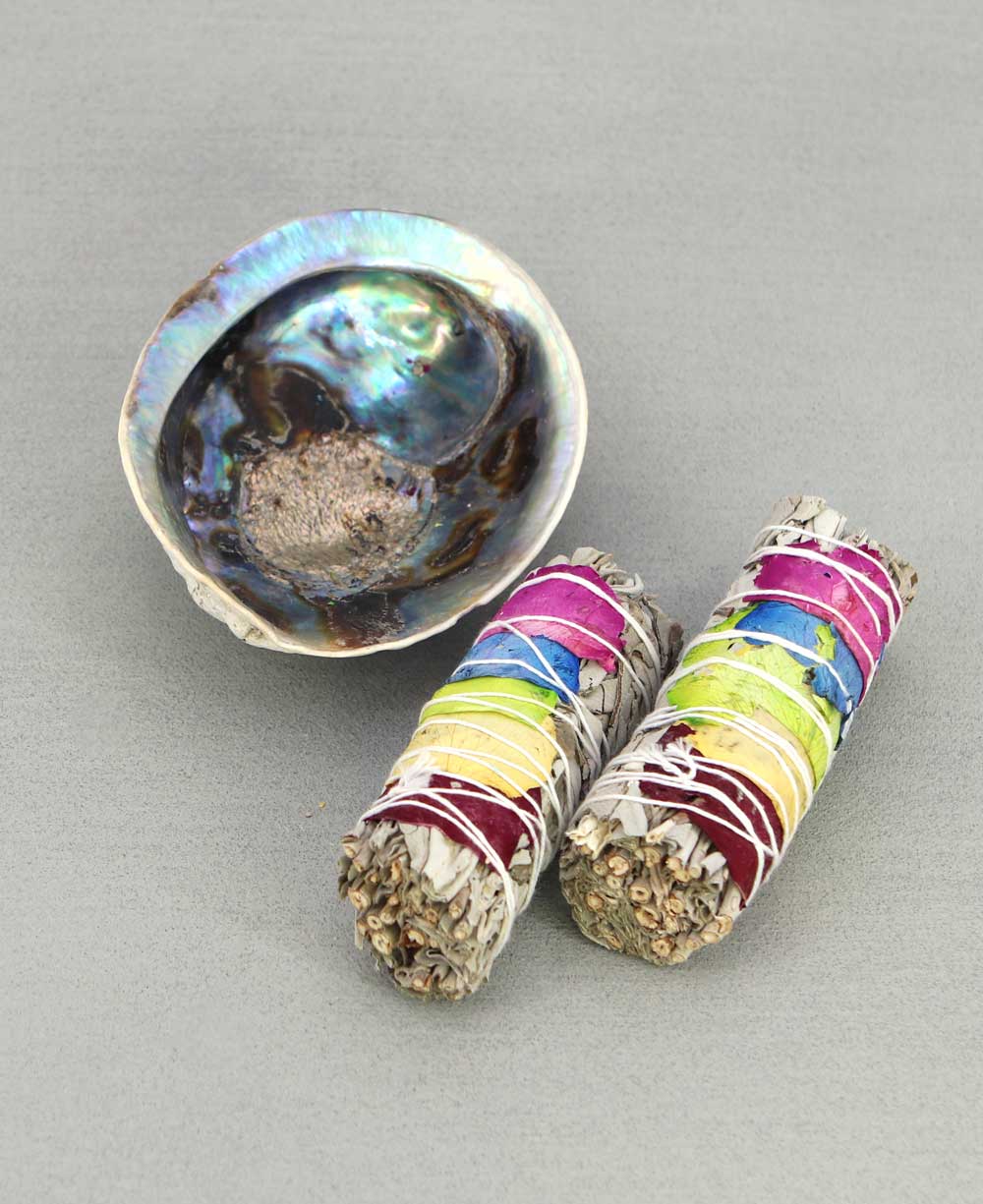 Set of Rose Petal White Sage bundles with Abalone Shell、mySite、topwebapps