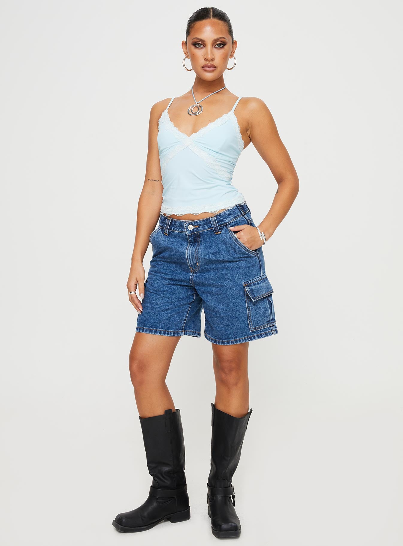 Cinq Cami Top Baby Blue、mySite、solidvoid