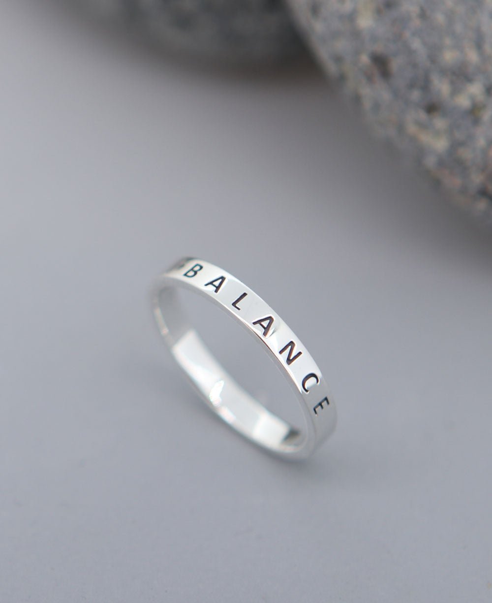 Size 10 Sterling Silver Balance Ring For Men and Women、mySite、topwebapps