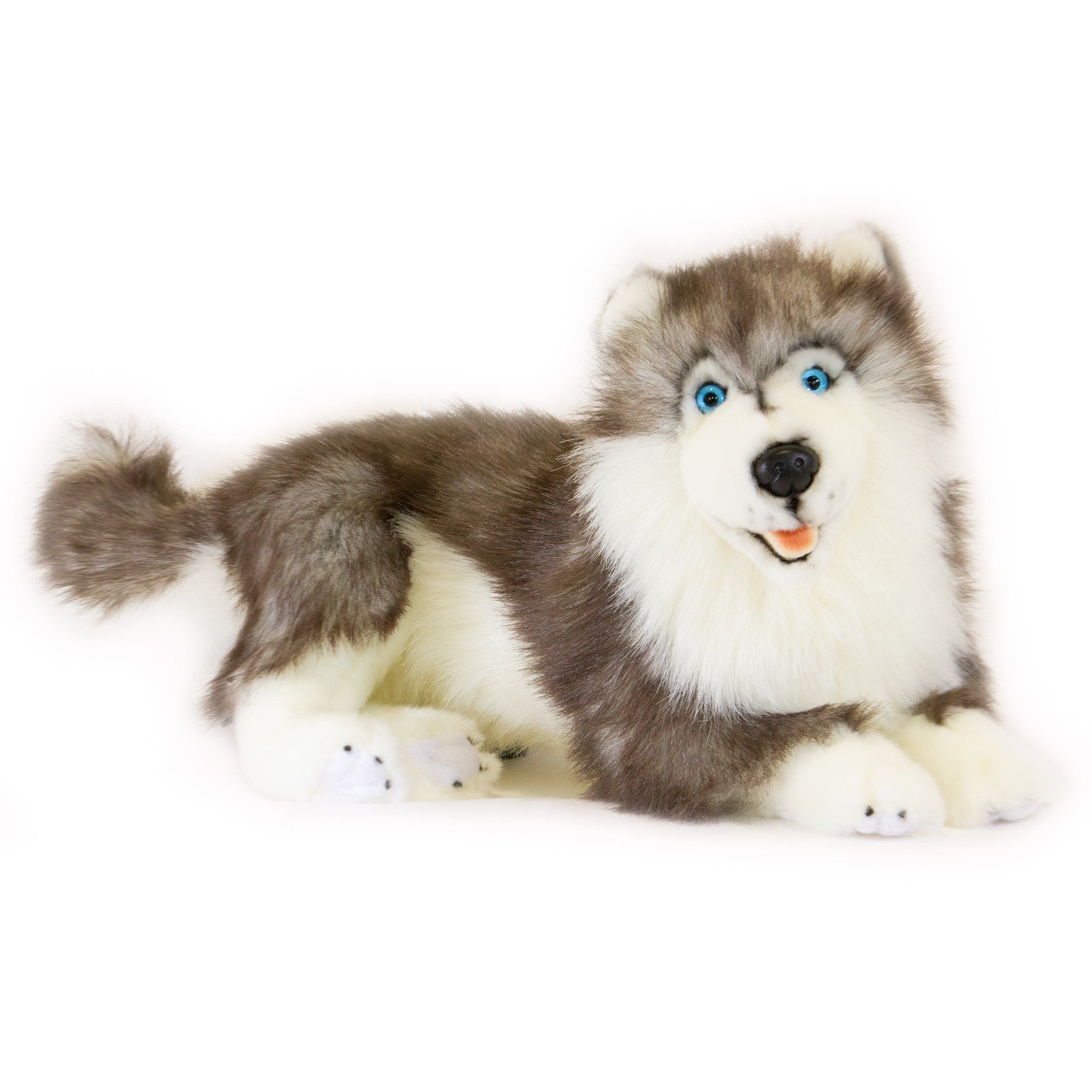 Realistic Lying Siberian Husky Plushie Large Size 44cm/17″、mySite、g9winljtr