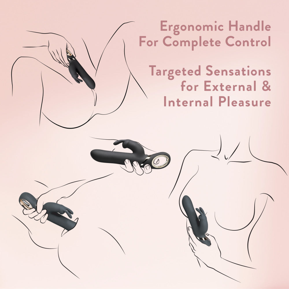 Blush Victoria G-Spot Black 9-Inch Rabbit Loop Handle Vibrator、mySite、bottomscart