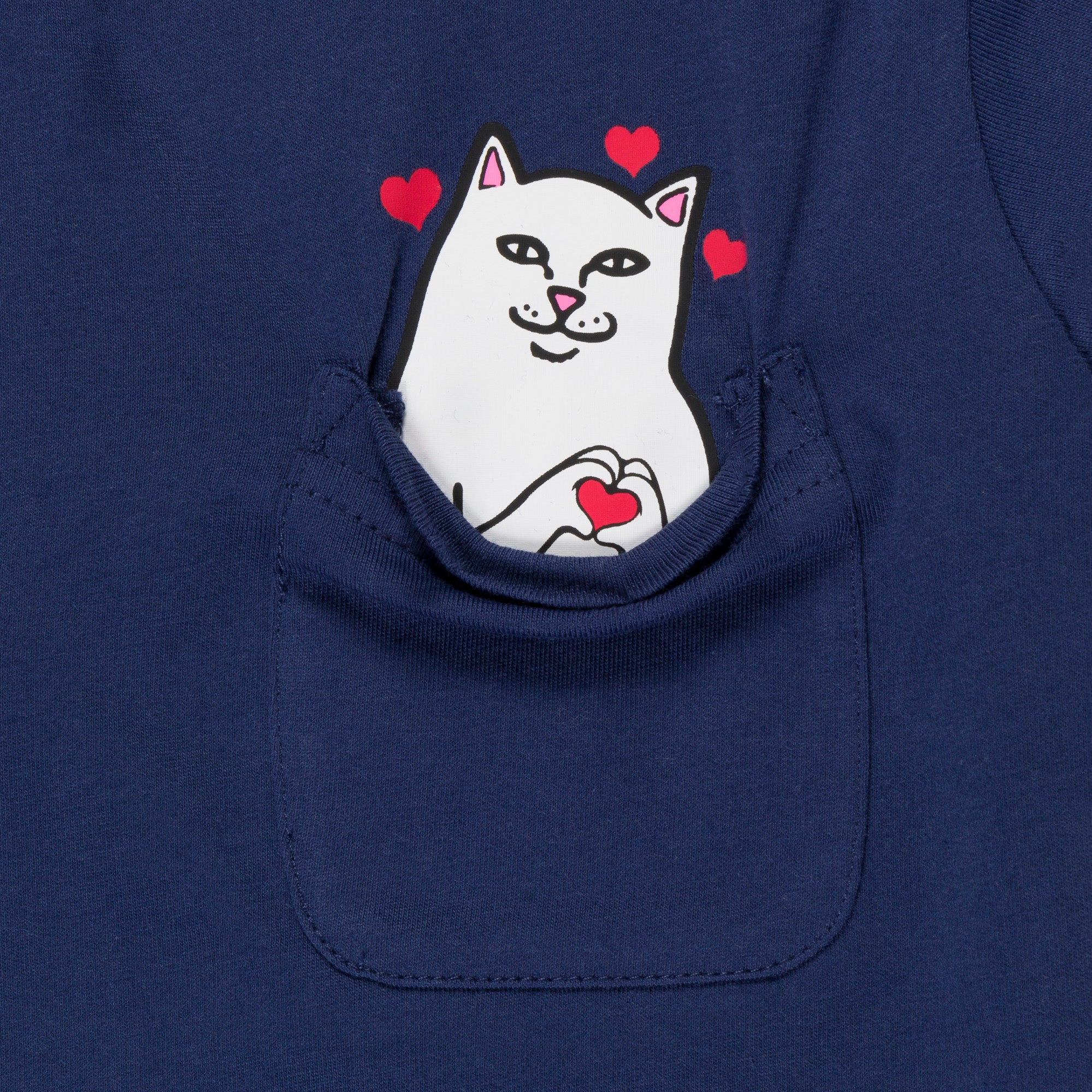  Nermal Loves Kid Pocket Tee (Navy)、mySite、merchandisen
