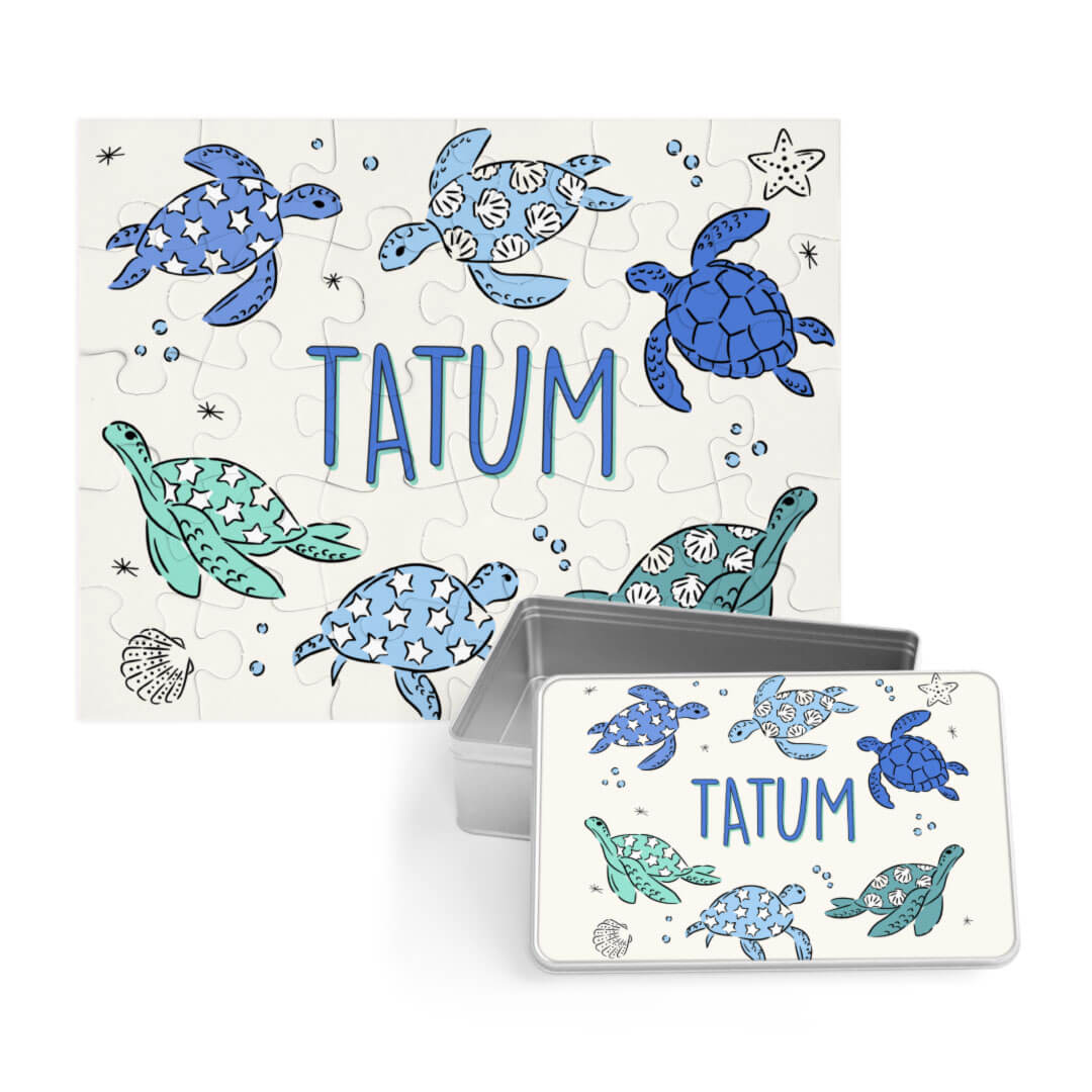  Kids Personalized 30 Piece Puzzle | Sea Turtle Splash、mySite、layawaytickets