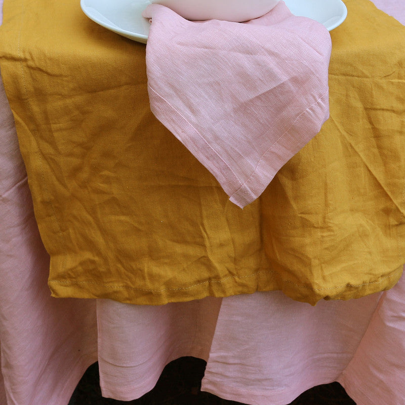 Pure Linen Table Mats | Set of 4 | Golden Yellow、mySite、camillekostekn