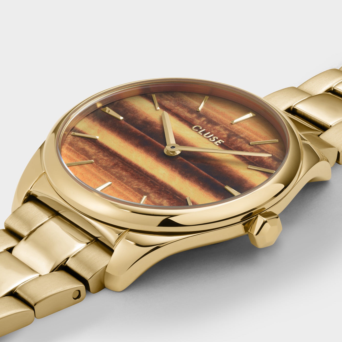  Féroce Petite Watch Steel Tiger's Eye, Gold Colour