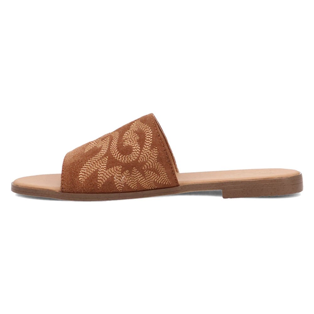 Lasso Embroidered Slide Flat Sandals、mySite、gtrtttuynbv