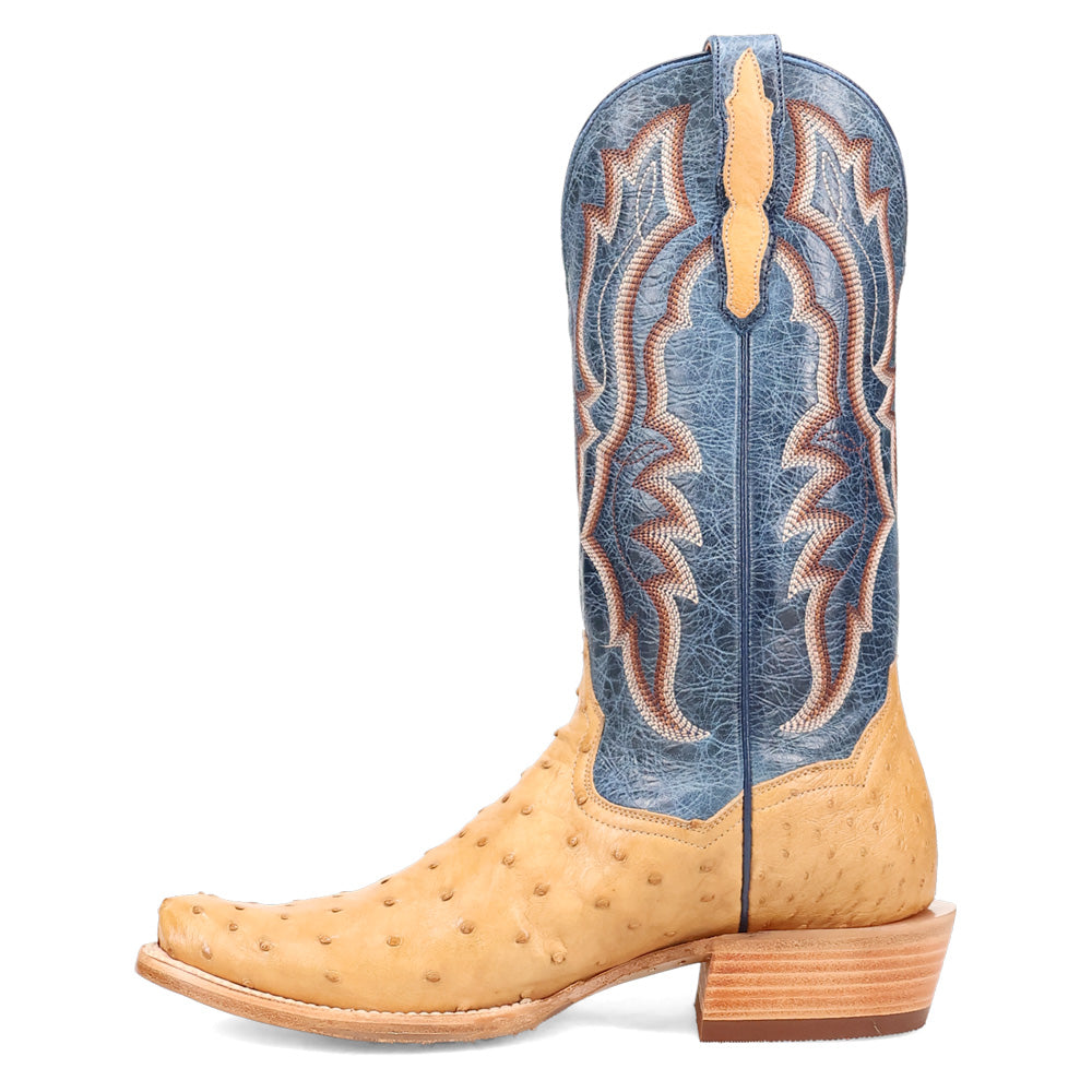 Brady Full Quill Ostrich Embroidered Square Toe Pull On Cowboy Boots、mySite、gtrtttuynbv