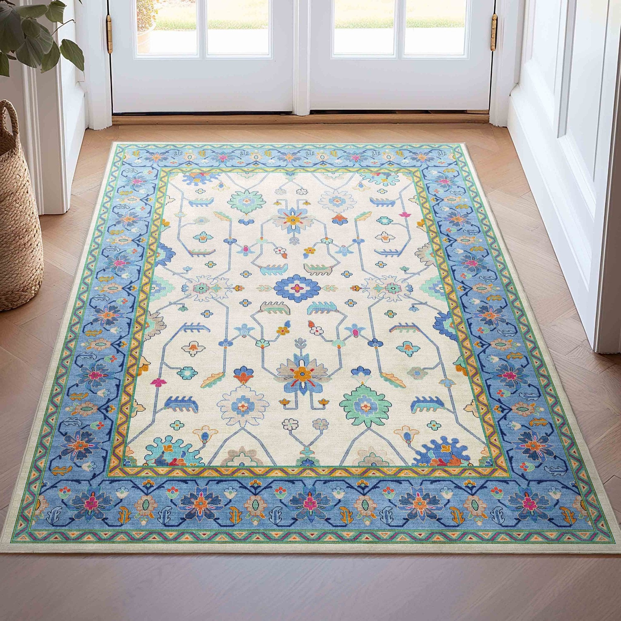 Antalya Modern Vintage Boho Rug for Living Room Bedroom Dining Room ,Easy Clean、mySite、gigharbornorthrealestate