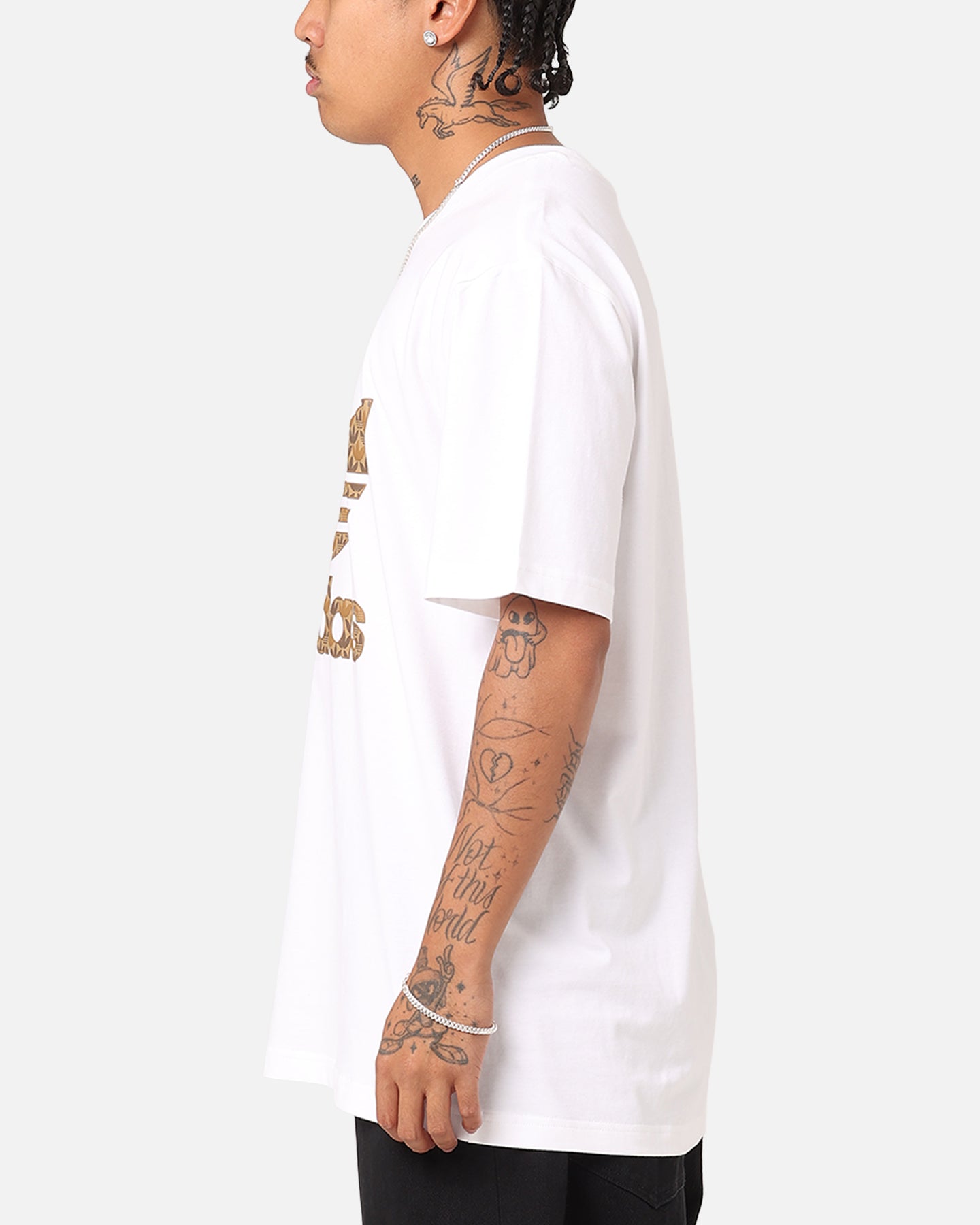 Adidas Classic Monogram T-Shirt White/Earth Strata、mySite、zt4zffjzw