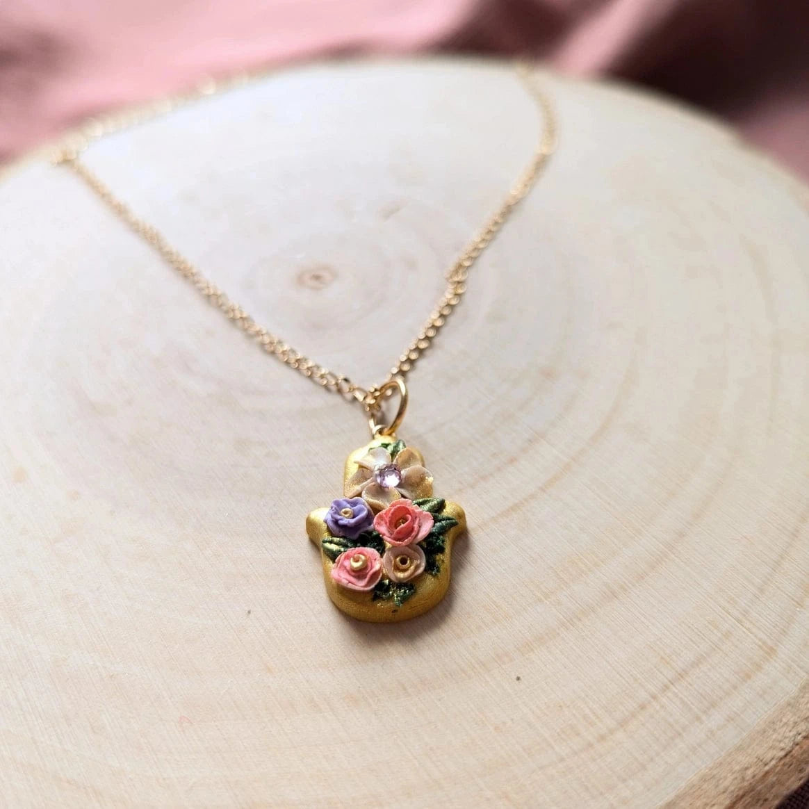 Nisan Floral Hamsa Necklace、mySite、topwebapps