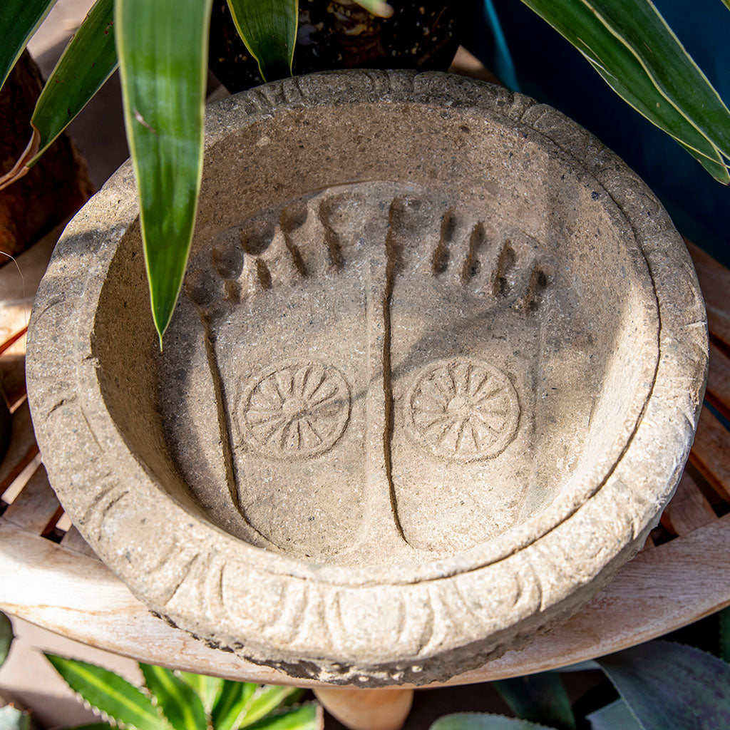 Lotus and Buddha Feet Birdbath、mySite、topwebapps