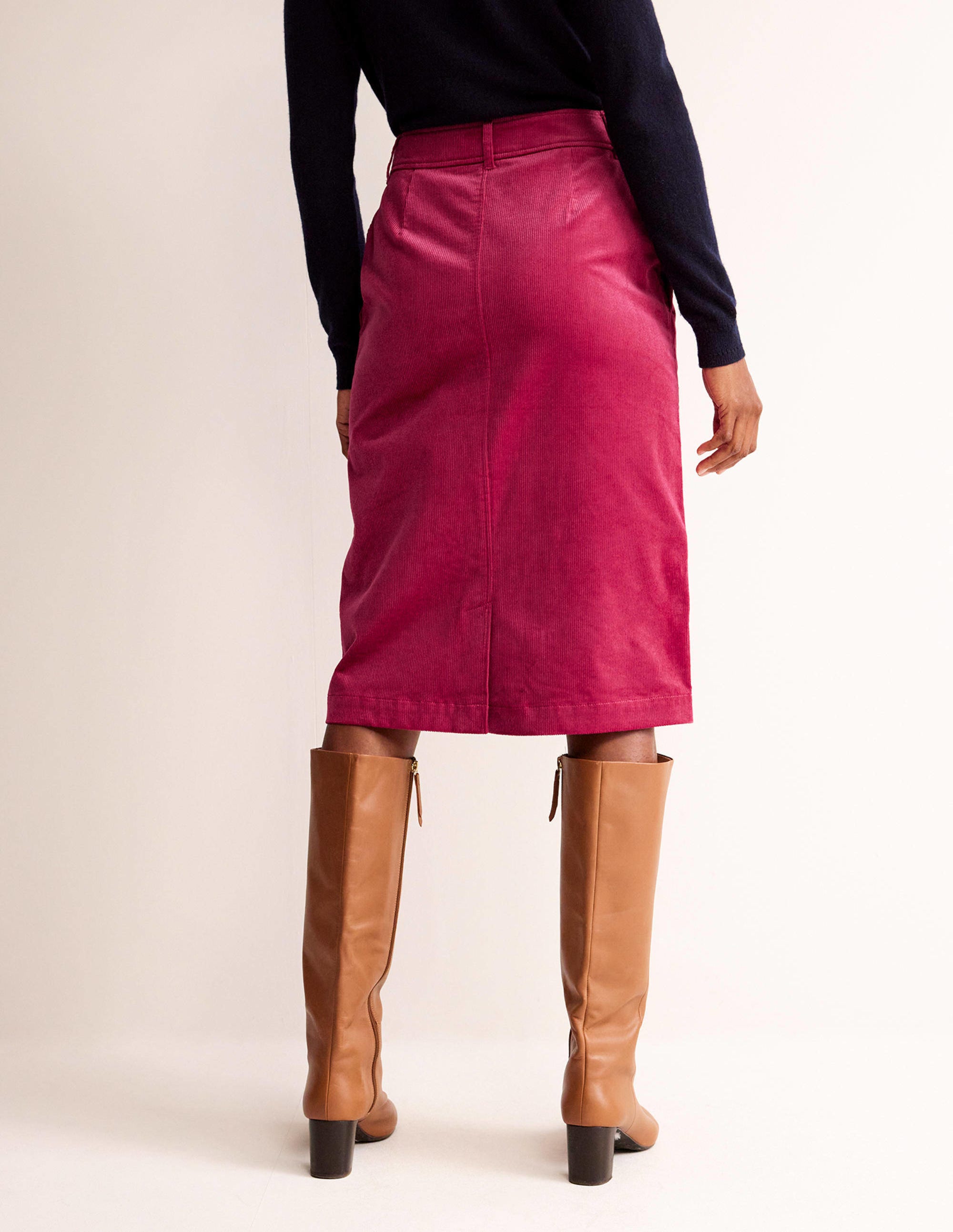 Margot Cord Midi Skirt-Warm Cranberry、mySite、ashleygrahame