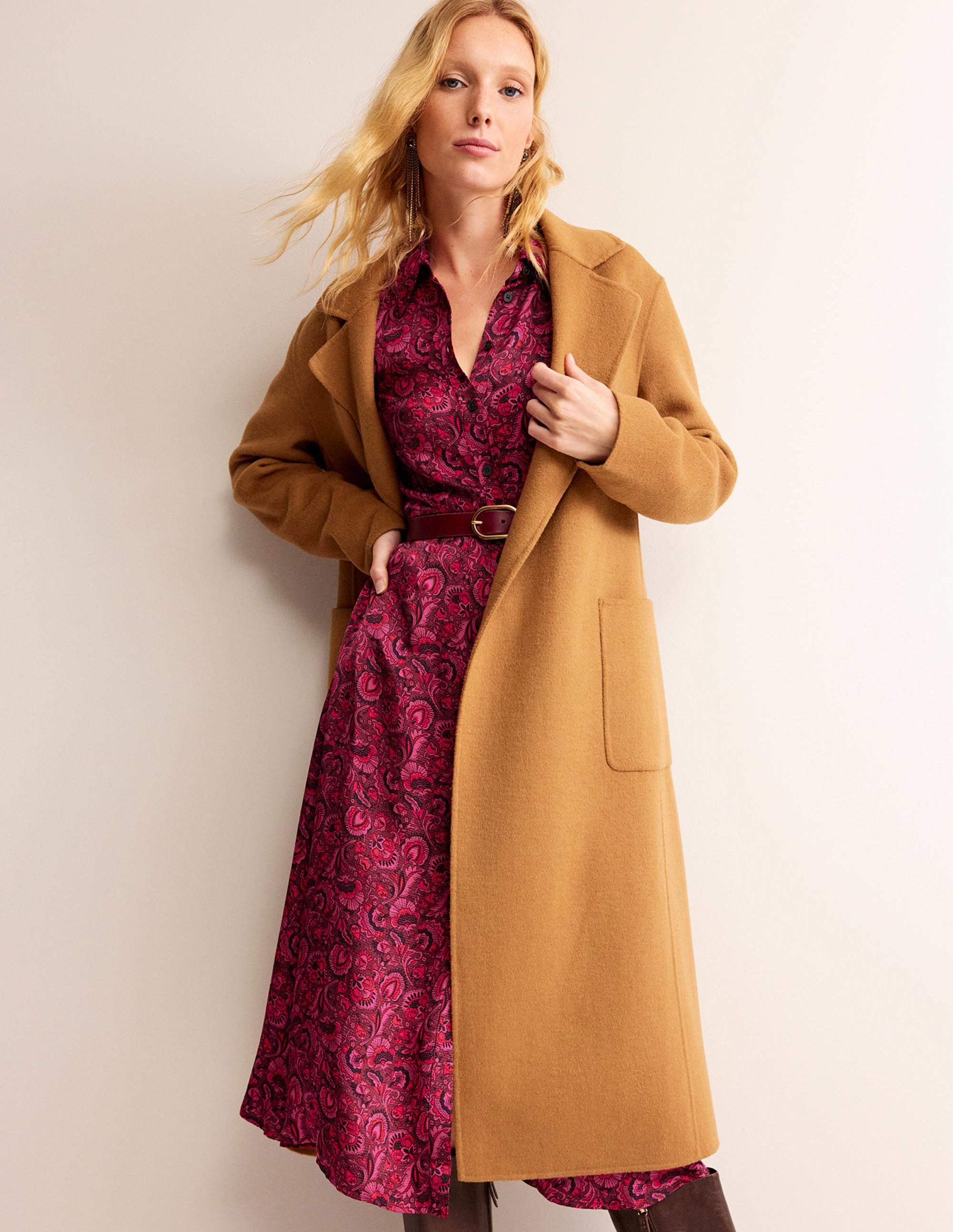  Kate Satin Shirt Dress-Burgundy Red, Florist、mySite、ashleygrahame