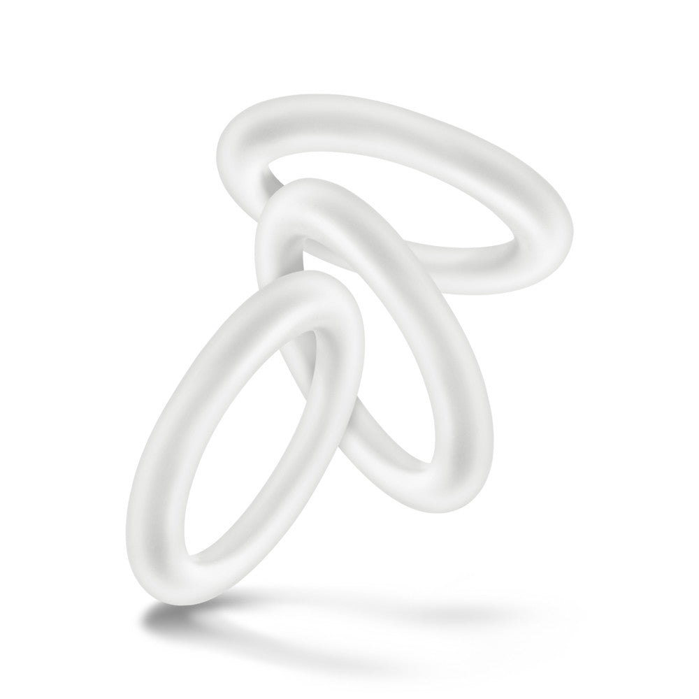Performance By Blush® | VS2: Glow In The Dark White Small Penis Rings (3-Pack) - Made with Puria™ Silicone、mySite、bottomscart