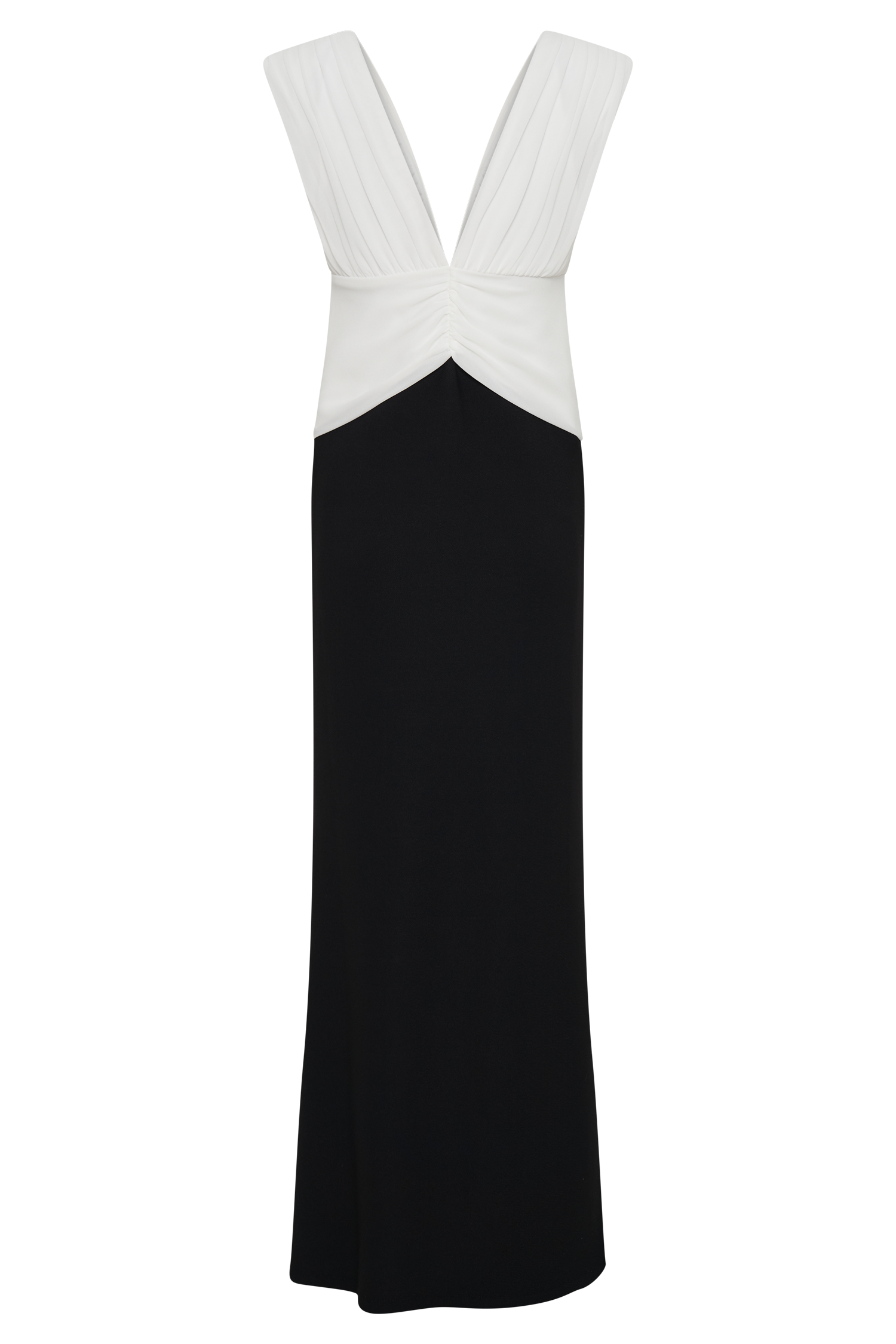 Monique Contrast Maxi Dress - Black、mySite、solidvoid